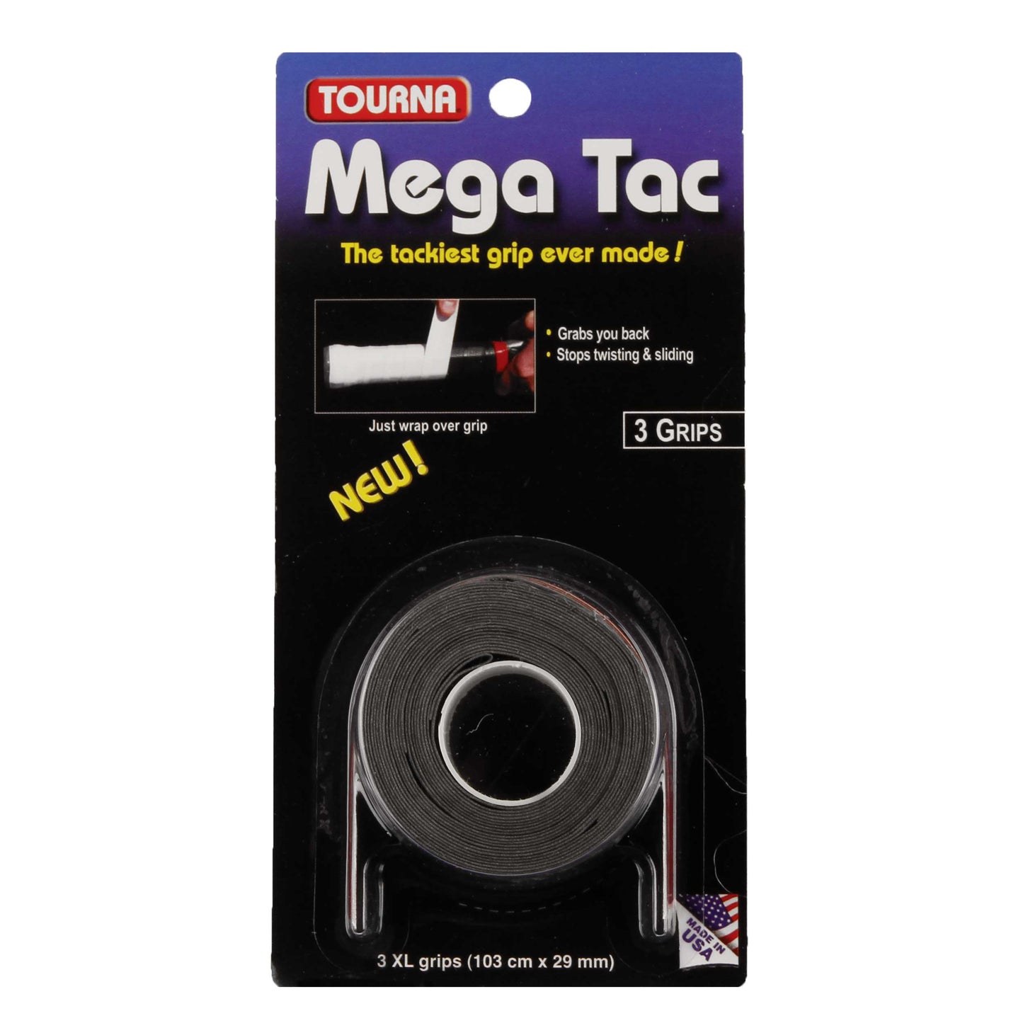 Tourna Mega Tac Verpakking 3 Stuks-Zwart Tourna Mega Tac Verpakking 3 Stuks-Zwart