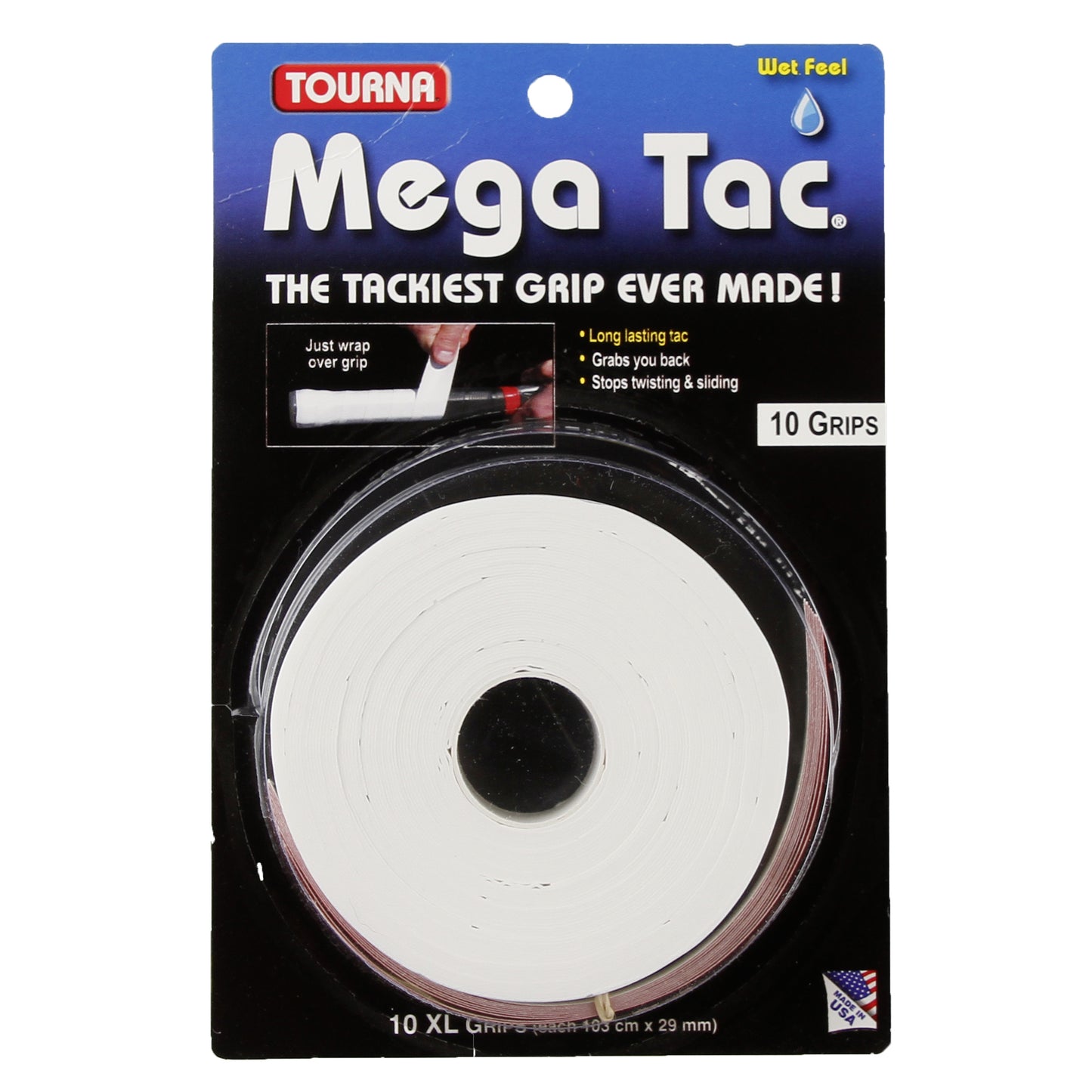 Tourna Mega Tac Verpakking 10 Stuks-Wit Tourna Mega Tac Verpakking 10 Stuks-Wit
