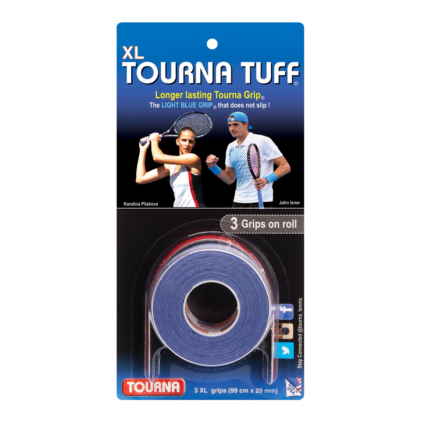 Tourna Tuff Verpakking 3 Stuks-Blauw Tourna Tuff Verpakking 3 Stuks-Blauw