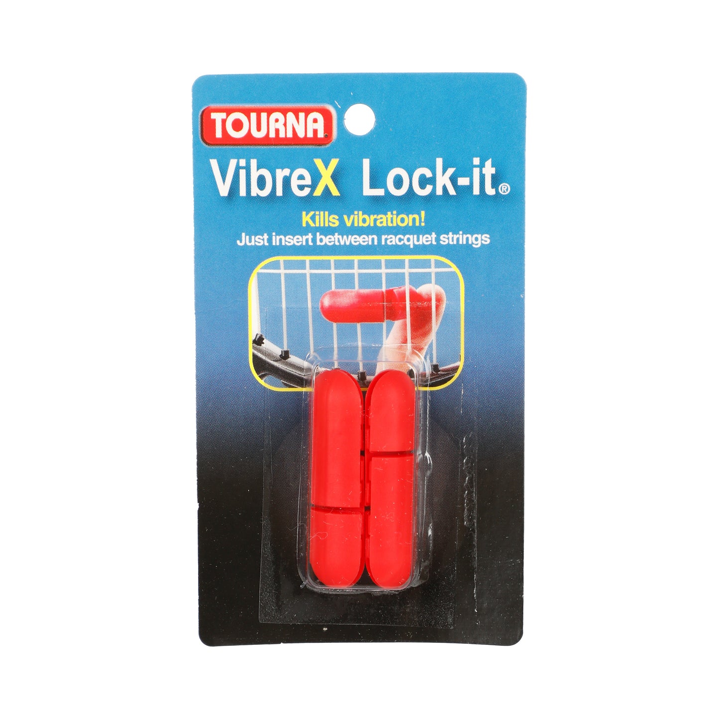 Tourna Vibrex Lock Demper Verpakking 2 Stuks-Rood Tourna Vibrex Lock Demper Verpakking 2 Stuks-Rood