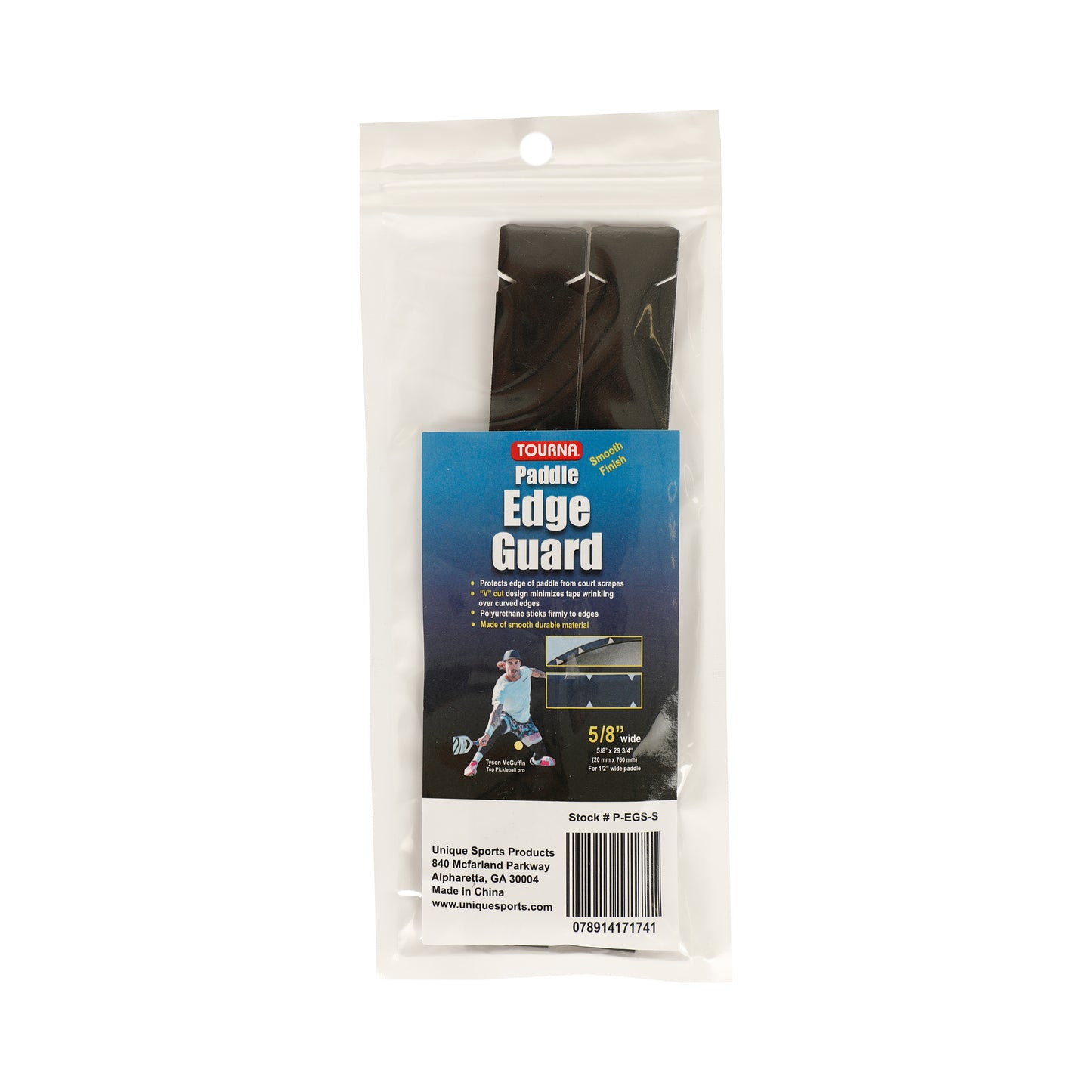 Tourna Padel Edge Guard 15mm Pickleball Frame Beschermingstape-Zwart Tourna Padel Edge Guard 15mm Pickleball Frame Beschermingstape-Zwart