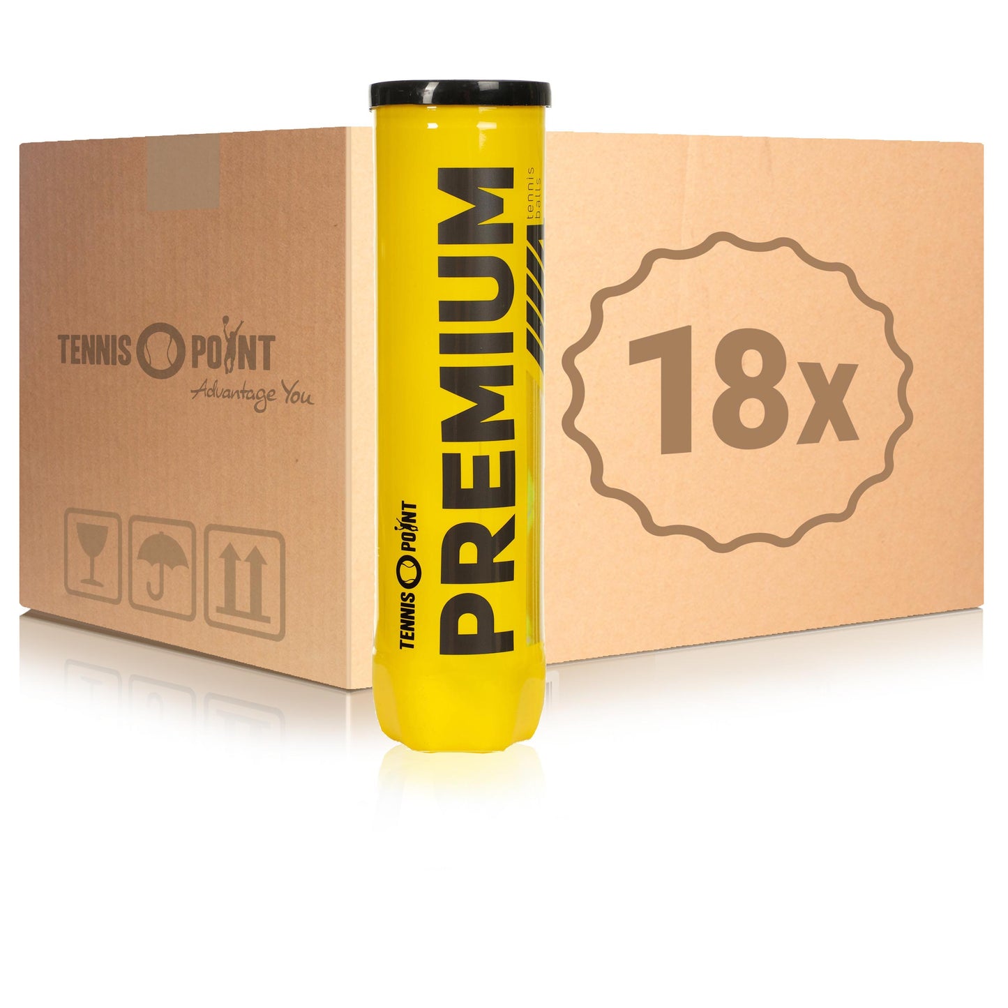 Tennis-Point 18x verpakking 4 stuks Premium In een doos Tennis-Point 18x verpakking 4 stuks Premium In een doos