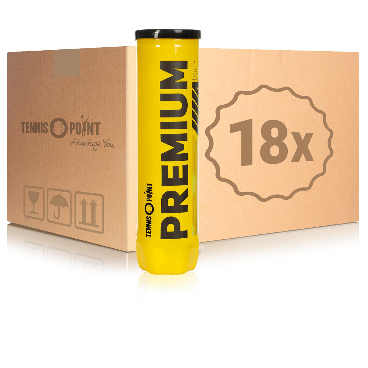 Tennis-Point 18x verpakking 4 stuks Premium In een doos Tennis-Point 18x verpakking 4 stuks Premium In een doos