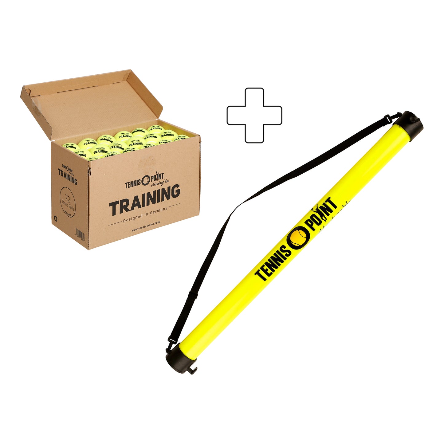 Tennis-Point Box 72 stuks Training Plus ballenverzamelbuis Tennis-Point Box 72 stuks Training Plus ballenverzamelbuis