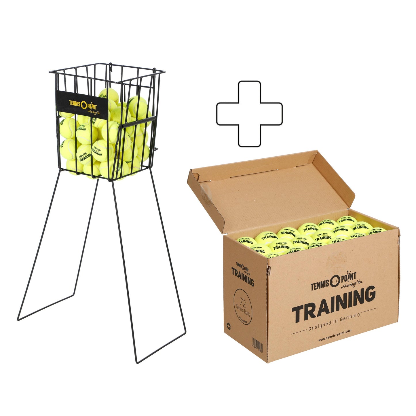 Tennis-Point Box 72 stuks Training Plus ballenmand Tennis-Point Box 72 stuks Training Plus ballenmand
