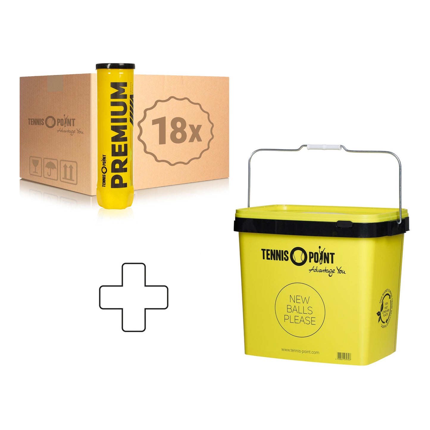 Tennis-Point 18x verpakking 4 stuks Premium Tennisball Tennis-Point 18x verpakking 4 stuks Premium Tennisball
