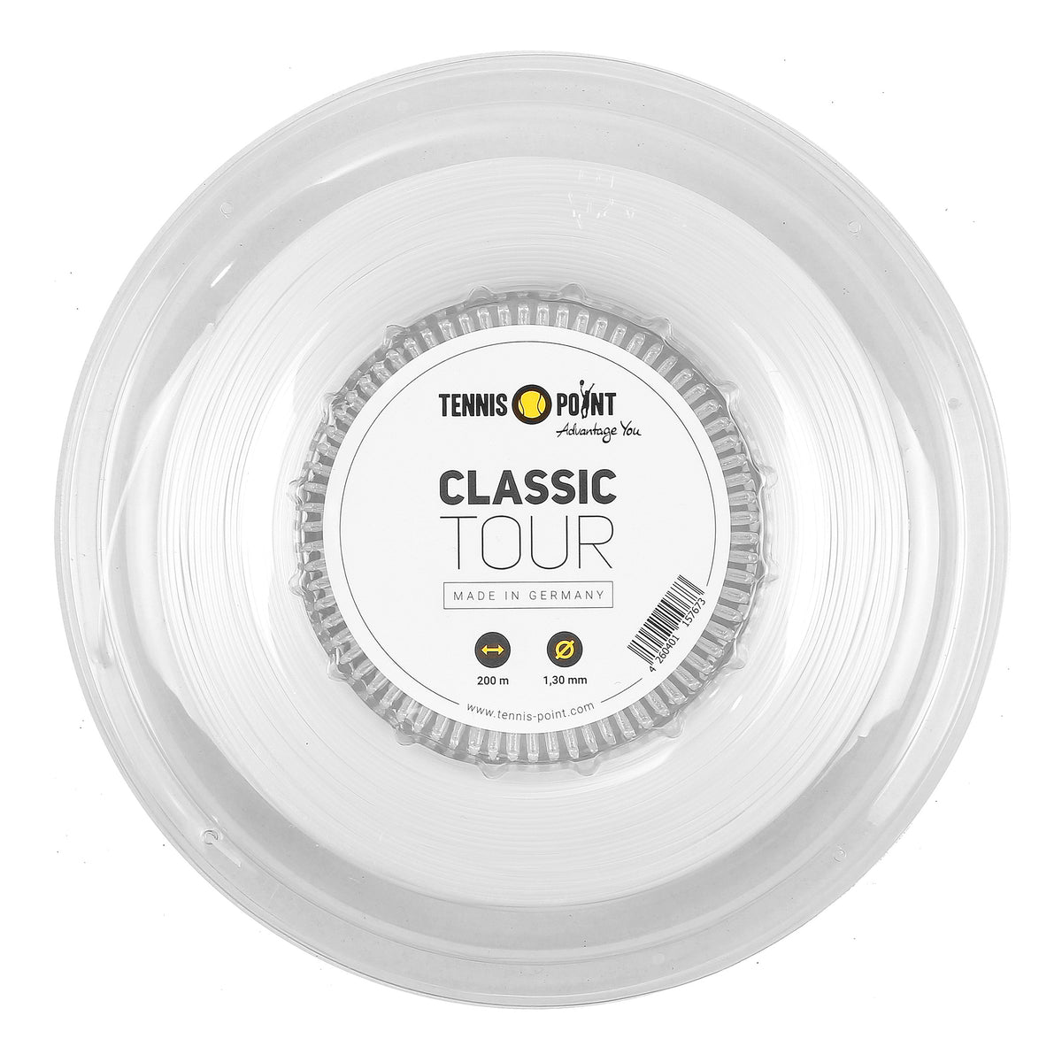 Tennis-Point Classic Tour Rol snaren 200m - wit Tennis-Point Classic Tour Rol snaren 200m - wit