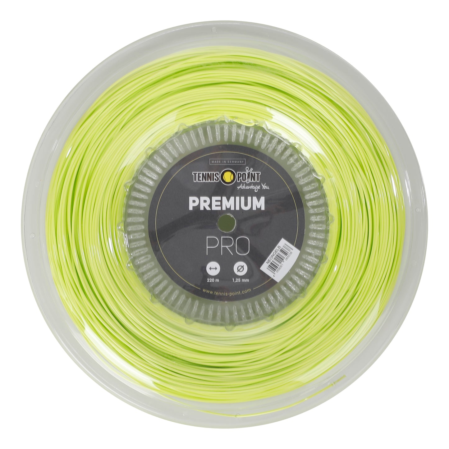 Tennis-Point Premium Pro Rol Snaren 220m-Limoen Tennis-Point Premium Pro Rol Snaren 220m-Limoen