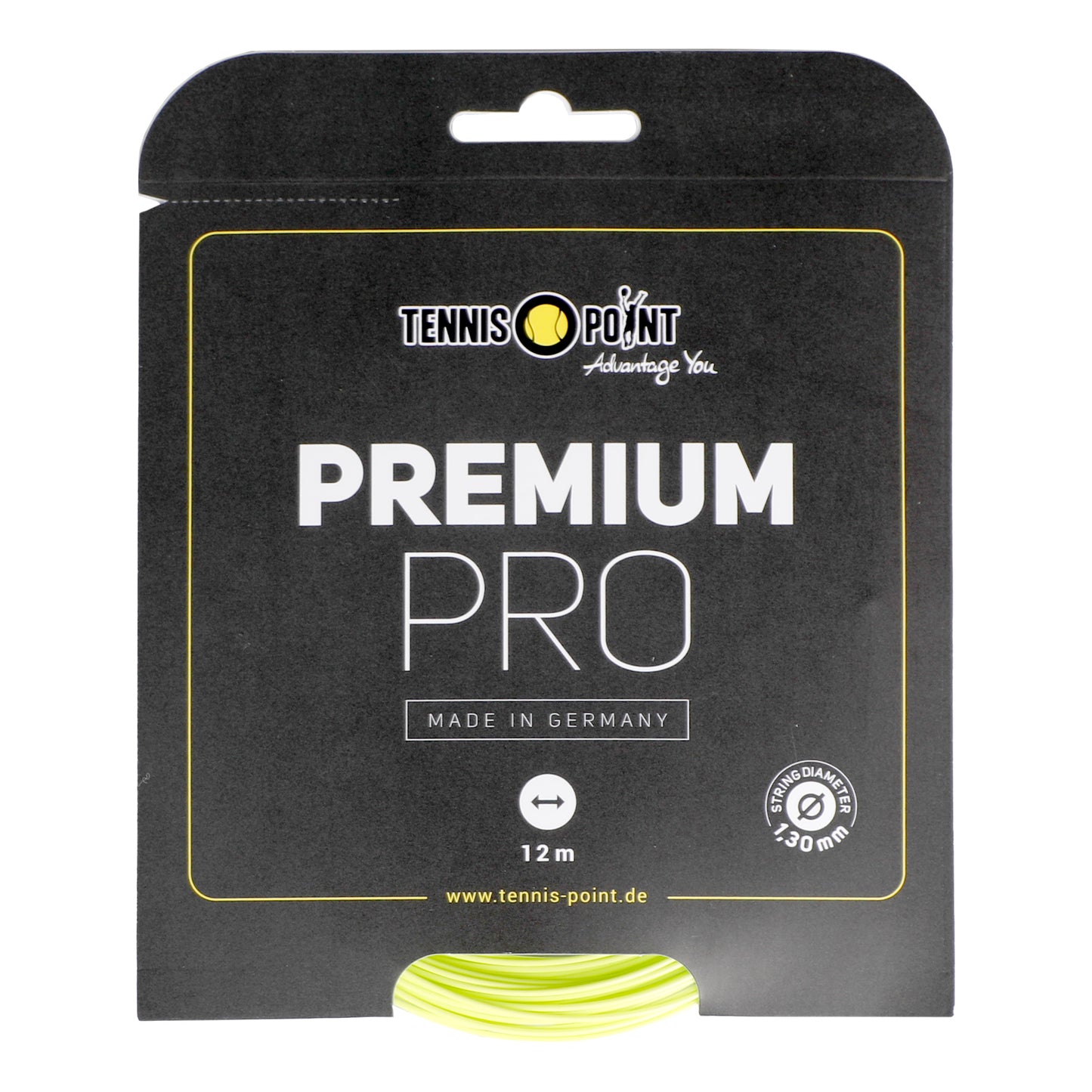 Tennis-Point Premium Pro Set Snaren 12m-Limoen Tennis-Point Premium Pro Set Snaren 12m-Limoen