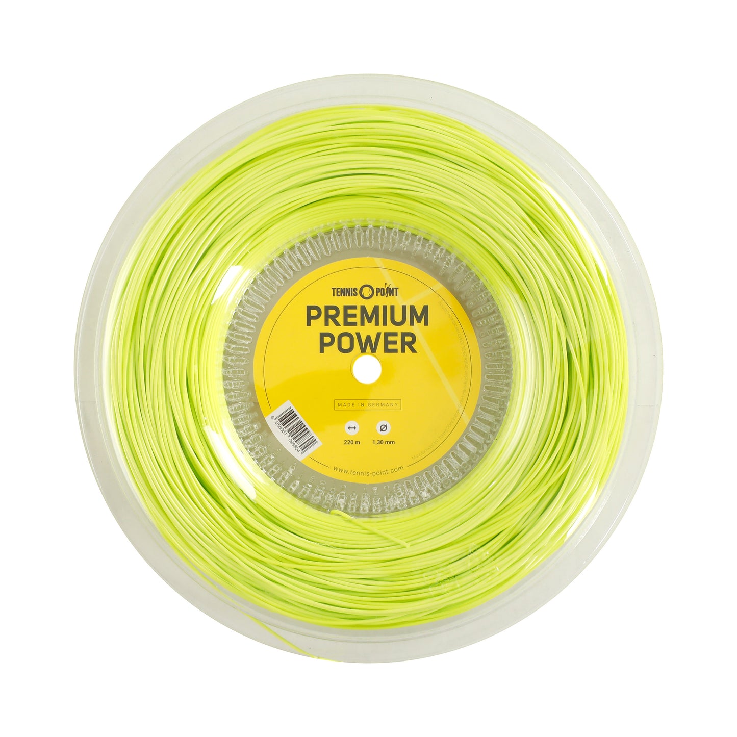 Tennis-Point Premium Power Rol Snaren 220m-Limoen Tennis-Point Premium Power Rol Snaren 220m-Limoen
