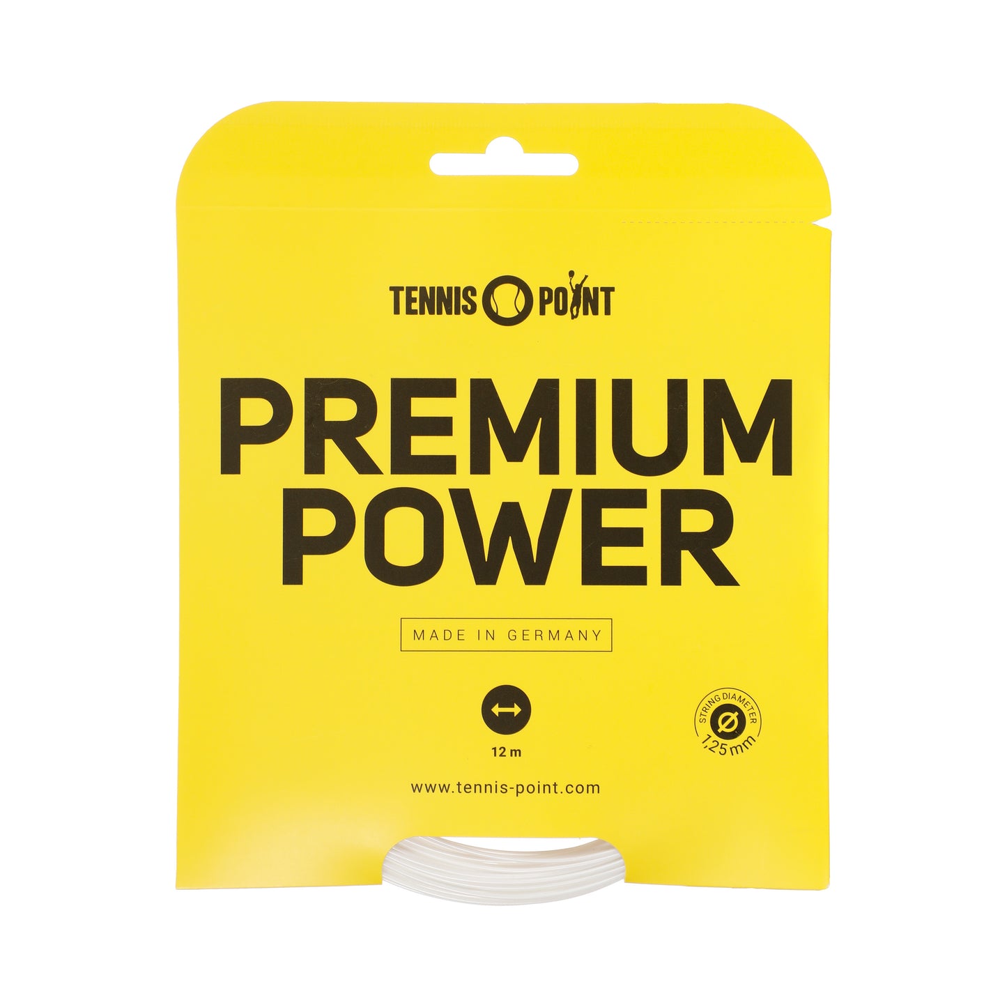 Tennis-Point Premium Power Set Snaren 12m-Wit Tennis-Point Premium Power Set Snaren 12m-Wit