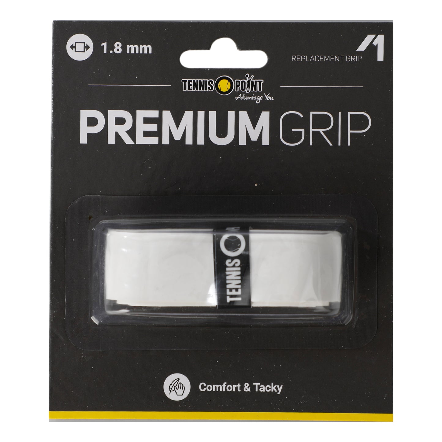 Tennis-Point Premium Grip Verpakking 1 Stuk-Wit Tennis-Point Premium Grip Verpakking 1 Stuk-Wit