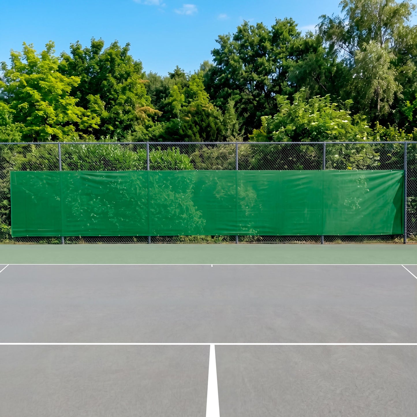 Tennis-Point Blanko 12x2m Winddoek-Groen Tennis-Point Blanko 12x2m Winddoek-Groen