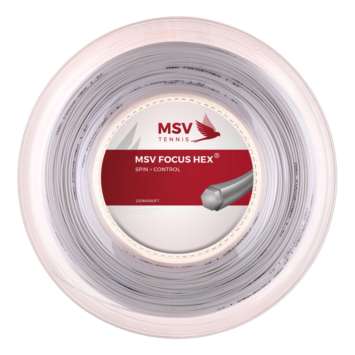 MSV Focus-HEX Rol Snaren 200m-Wit MSV Focus-HEX Rol Snaren 200m-Wit
