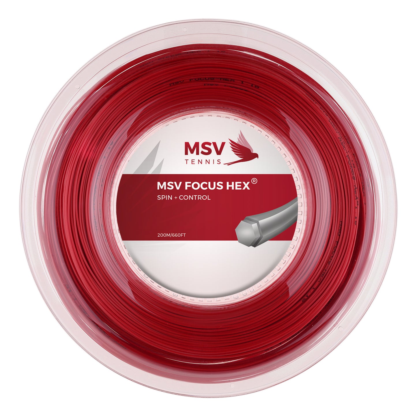 MSV Focus-HEX Rol Snaren 200m-Rood MSV Focus-HEX Rol Snaren 200m-Rood