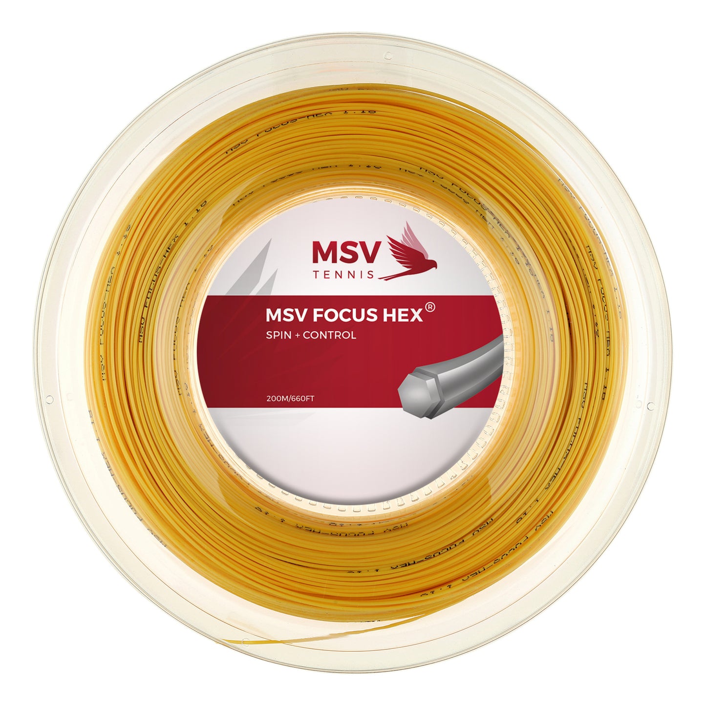 MSV Focus-HEX Rol Snaren 200m-Geel MSV Focus-HEX Rol Snaren 200m-Geel