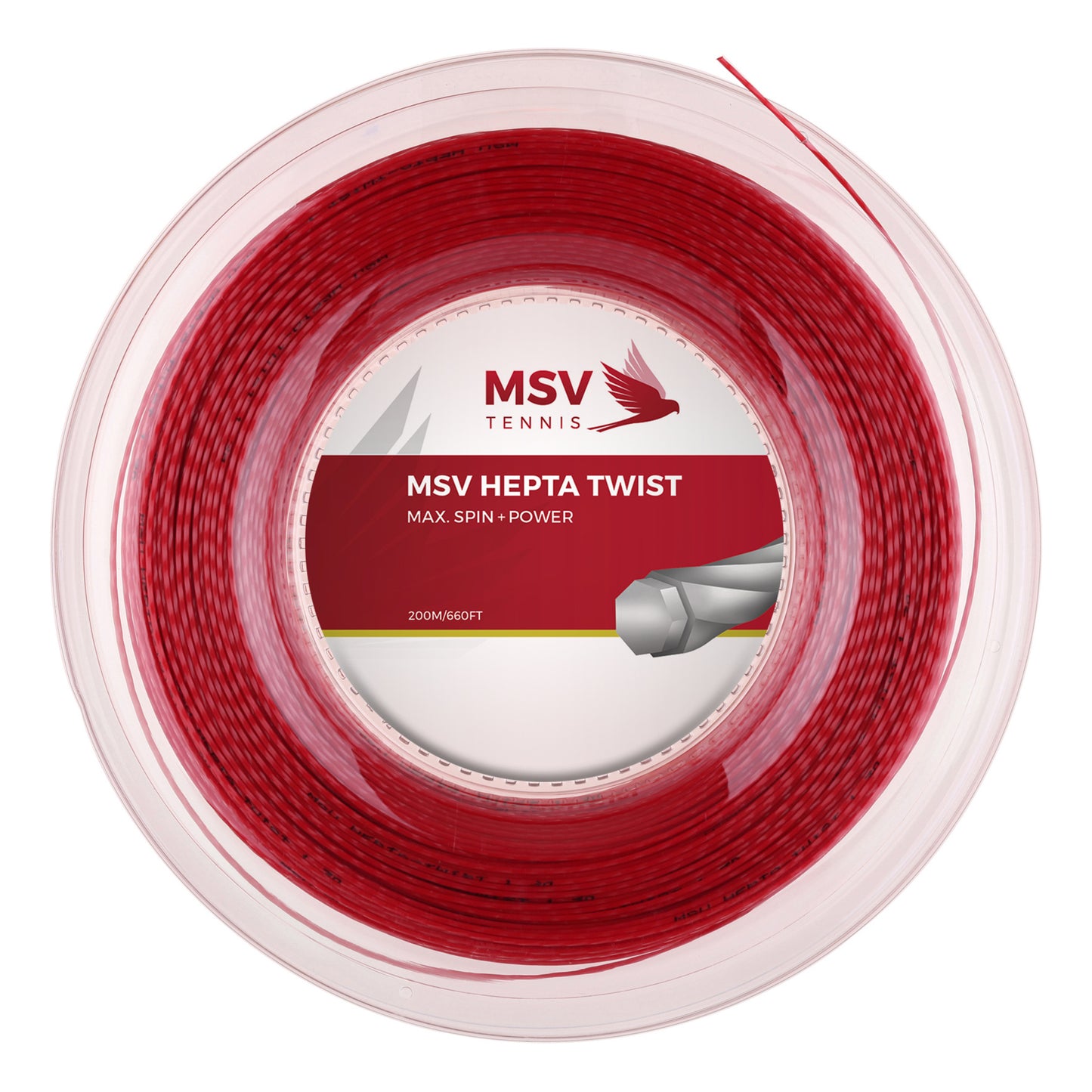 MSV Hepta-Twist Rol Snaren 200m-Rood MSV Hepta-Twist Rol Snaren 200m-Rood