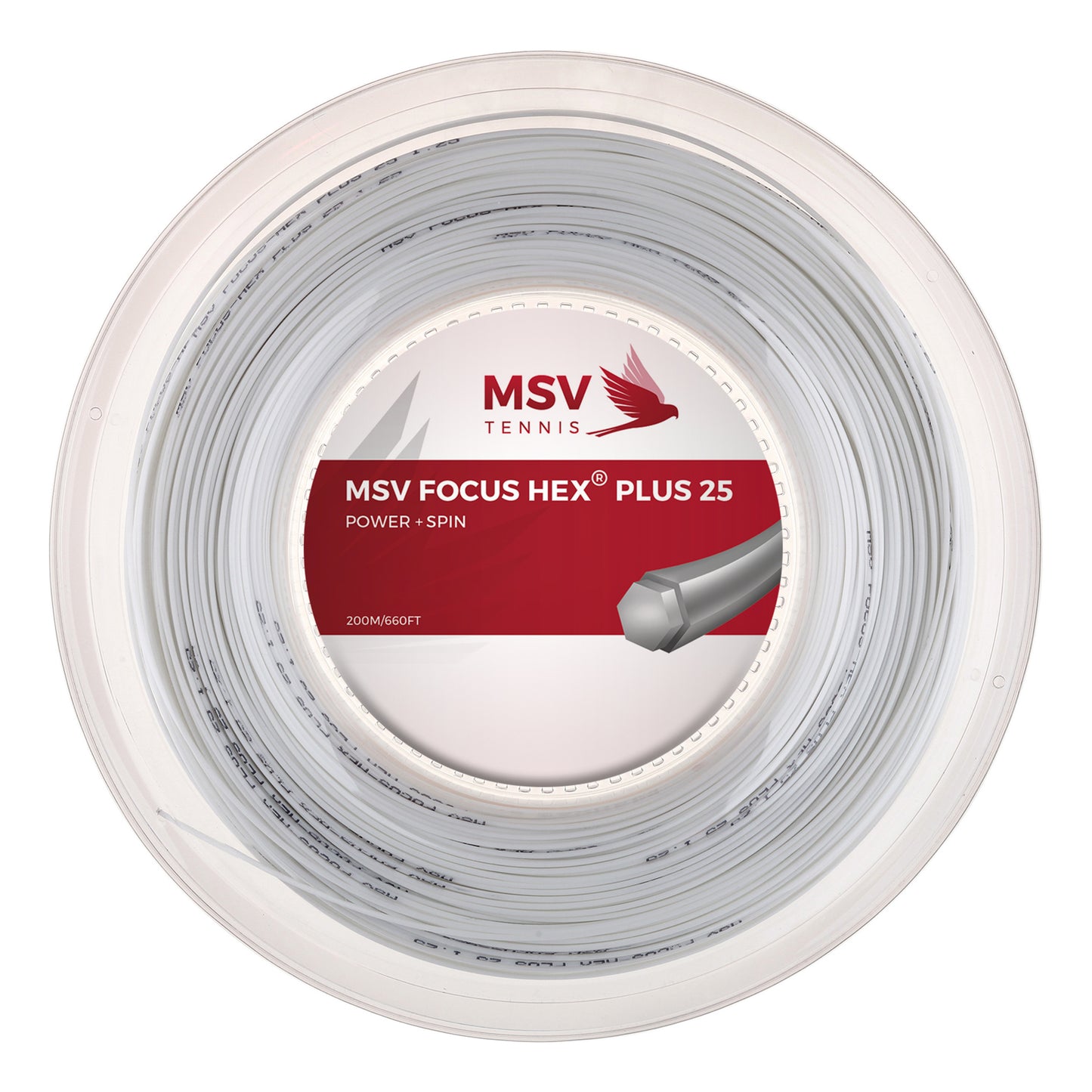 MSV Focus-HEX Plus 25 Rol Snaren 200m-Wit MSV Focus-HEX Plus 25 Rol Snaren 200m-Wit