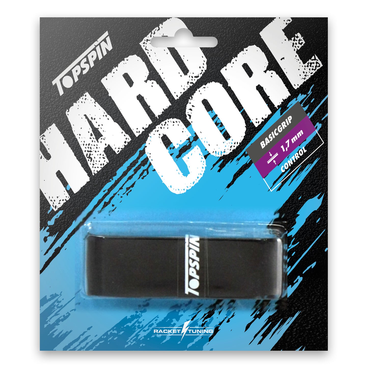 Topspin Hardcore Basic Grip Verpakking 1 stuk-zwart Topspin Hardcore Basic Grip Verpakking 1 stuk-zwart