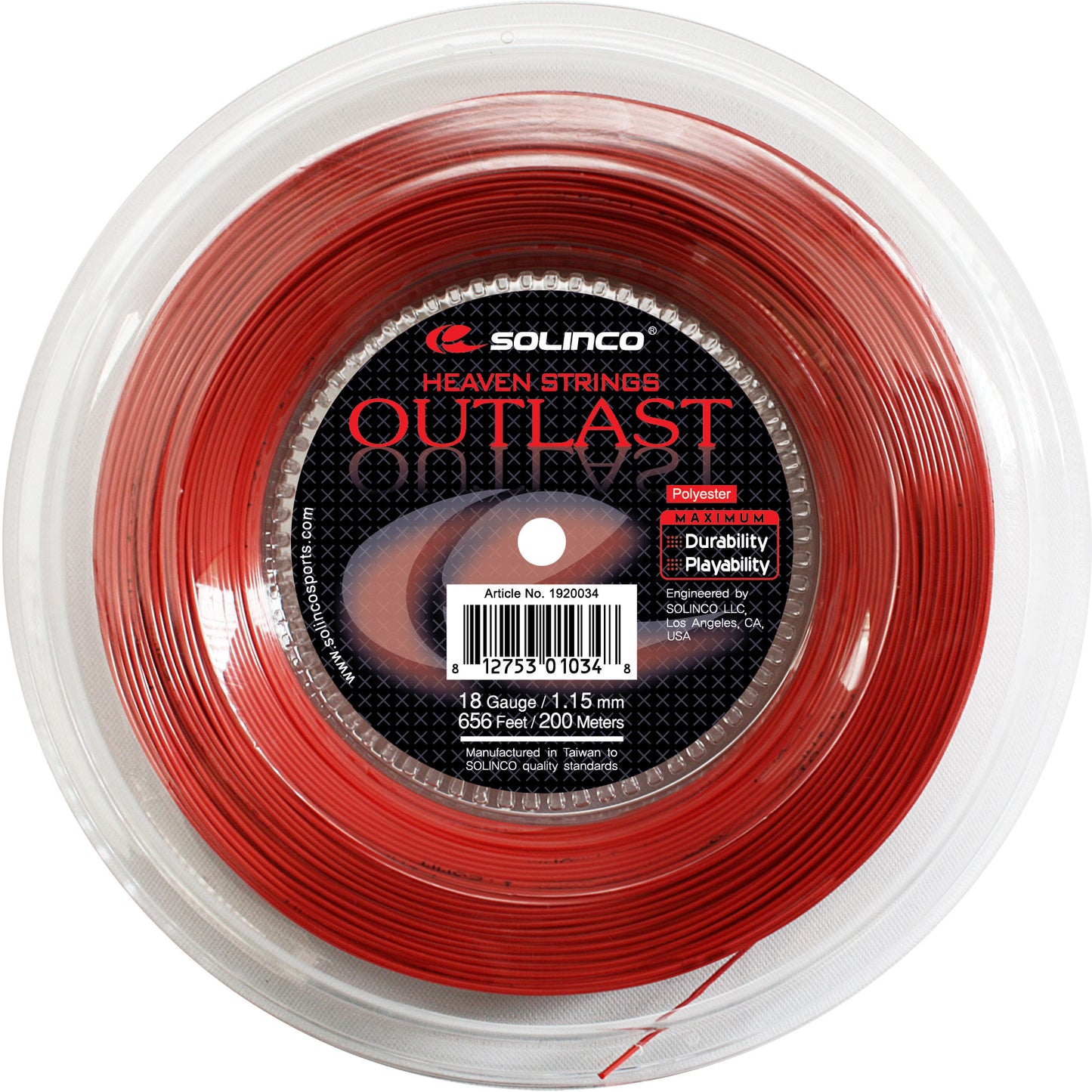 Solinco Outlast Rol Snaren 200m-Rood Solinco Outlast Rol Snaren 200m-Rood