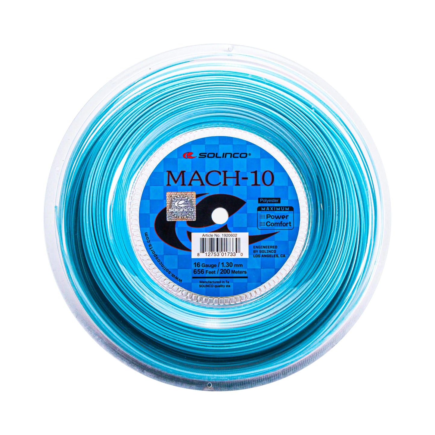 Solinco Mach 10 Rol Snaren 200m-Blauw Solinco Mach 10 Rol Snaren 200m-Blauw