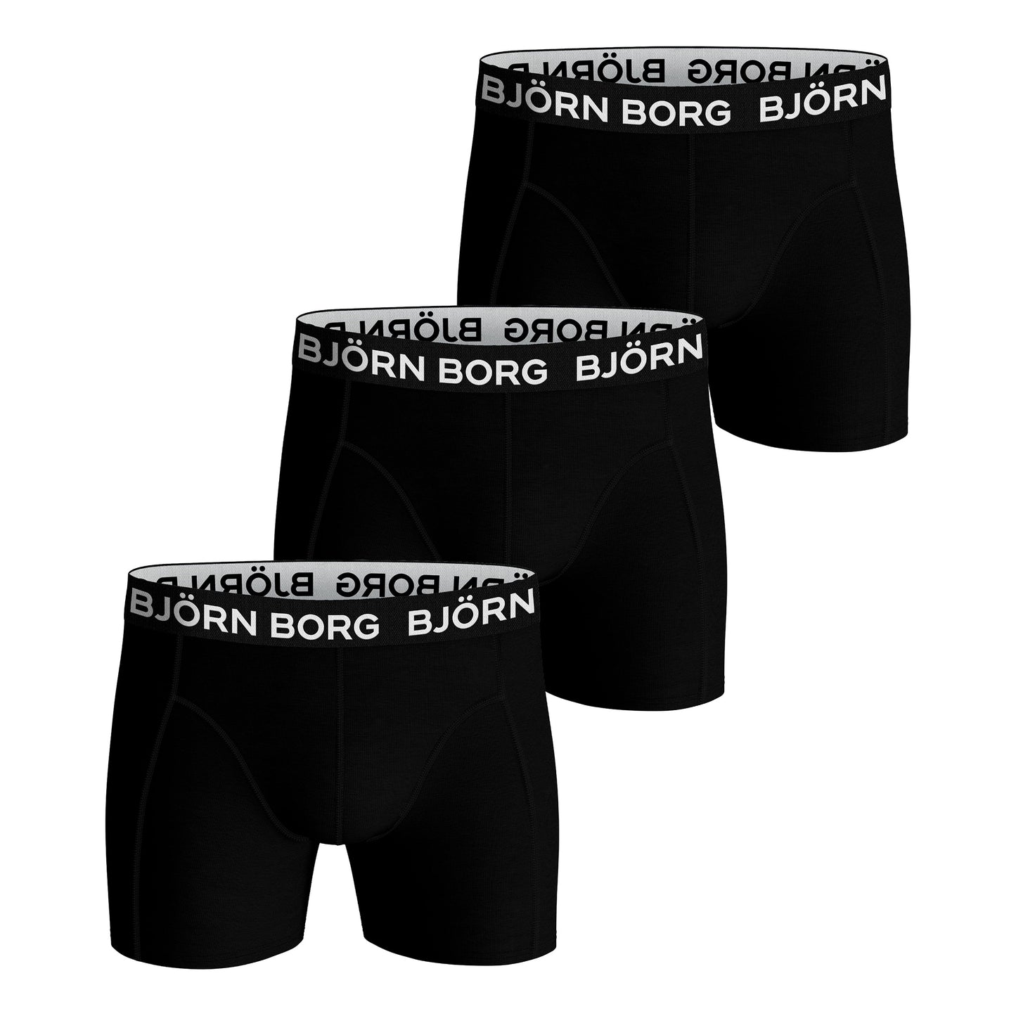 Björn Borg Stretch Boxershort Verpakking 3 Stuks Heren-Zwart Björn Borg Stretch Boxershort Verpakking 3 Stuks Heren-Zwart