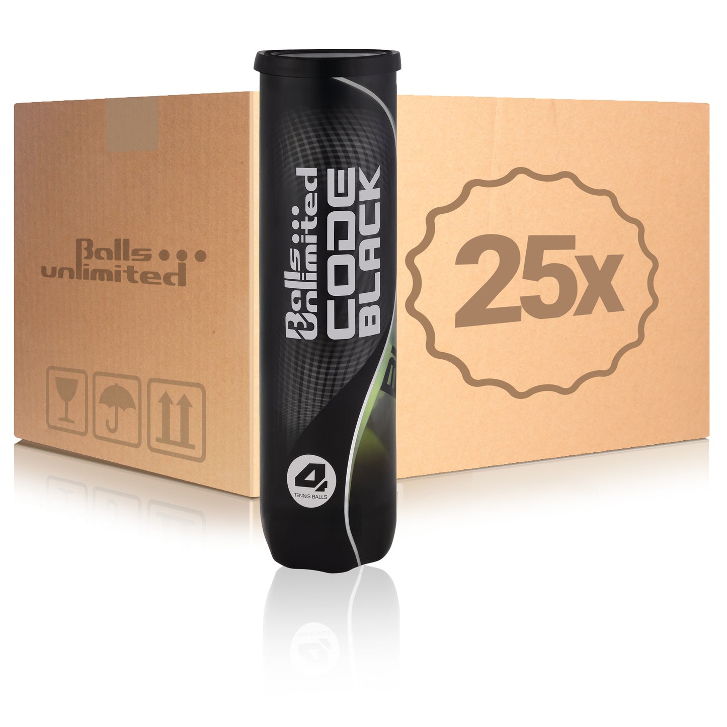 Balls Unlimited 25x verpakking 4 stuks Code Black Balls Unlimited 25x verpakking 4 stuks Code Black