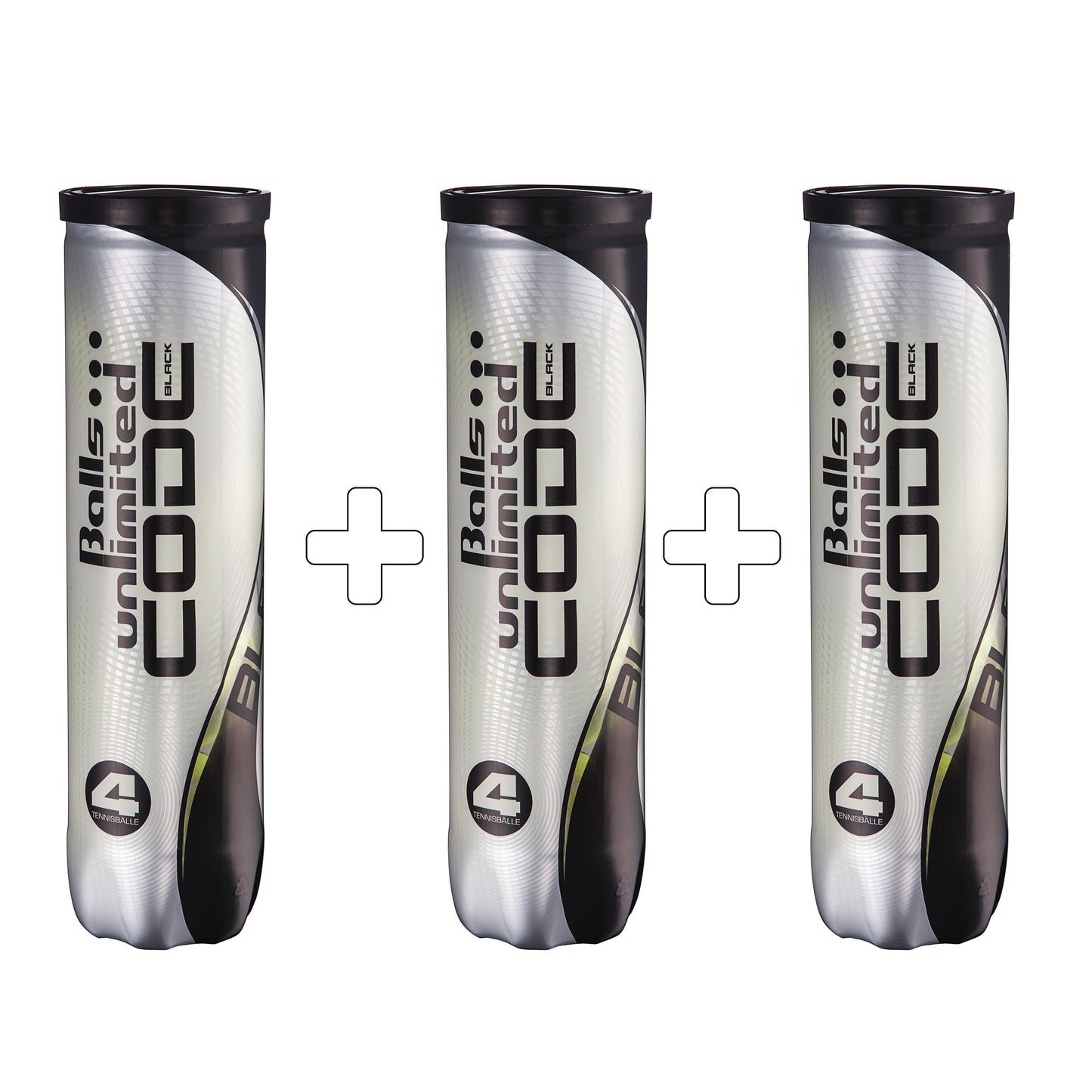 Balls Unlimited Verpakking 4 stuks 3x Code Black Balls Unlimited Verpakking 4 stuks 3x Code Black