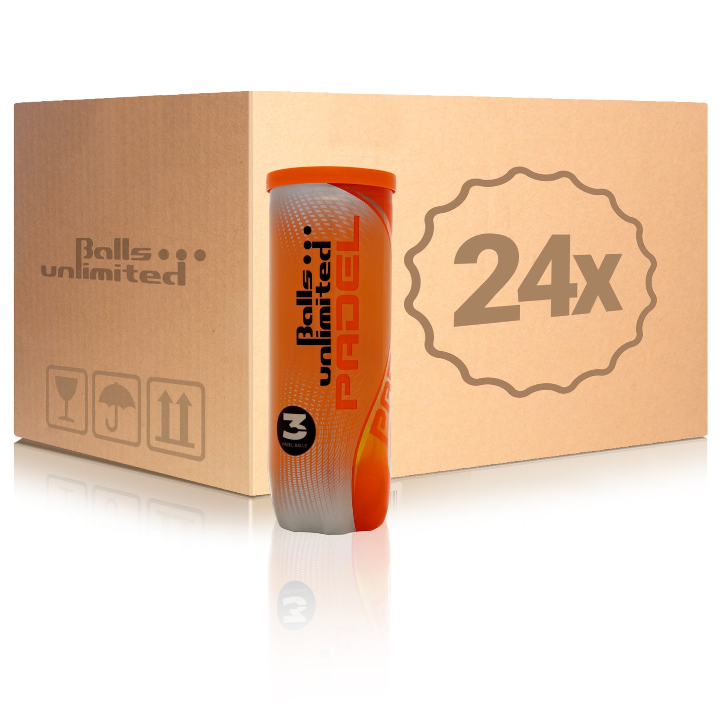Balls Unlimited 24x verpakking 3 stuks Padel Ball In een doos Balls Unlimited 24x verpakking 3 stuks Padel Ball In een doos
