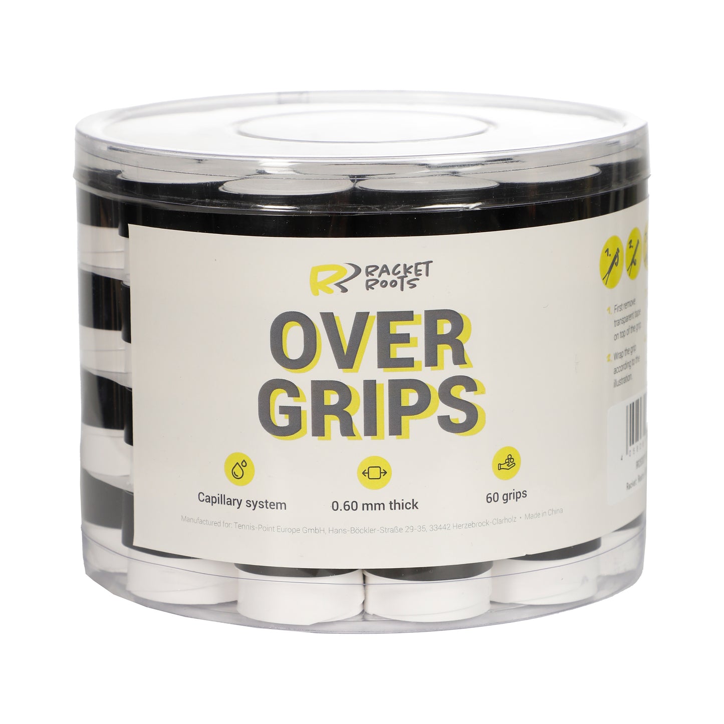 Racket Roots RR Grip Box 60 stuks - wit Racket Roots RR Grip Box 60 stuks - wit