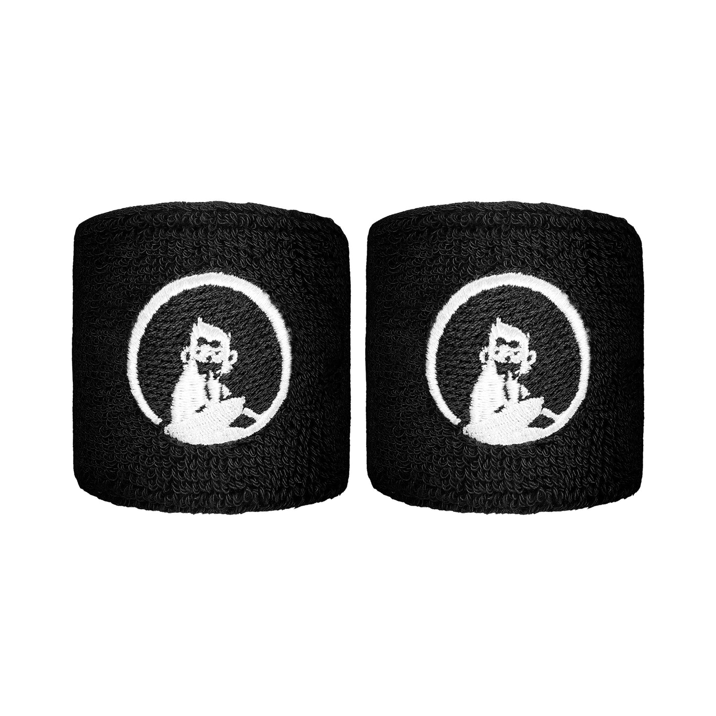 Quiet Please Zweetband Verpakking 2 stuks kort - zwart Quiet Please Zweetband Verpakking 2 stuks kort - zwart
