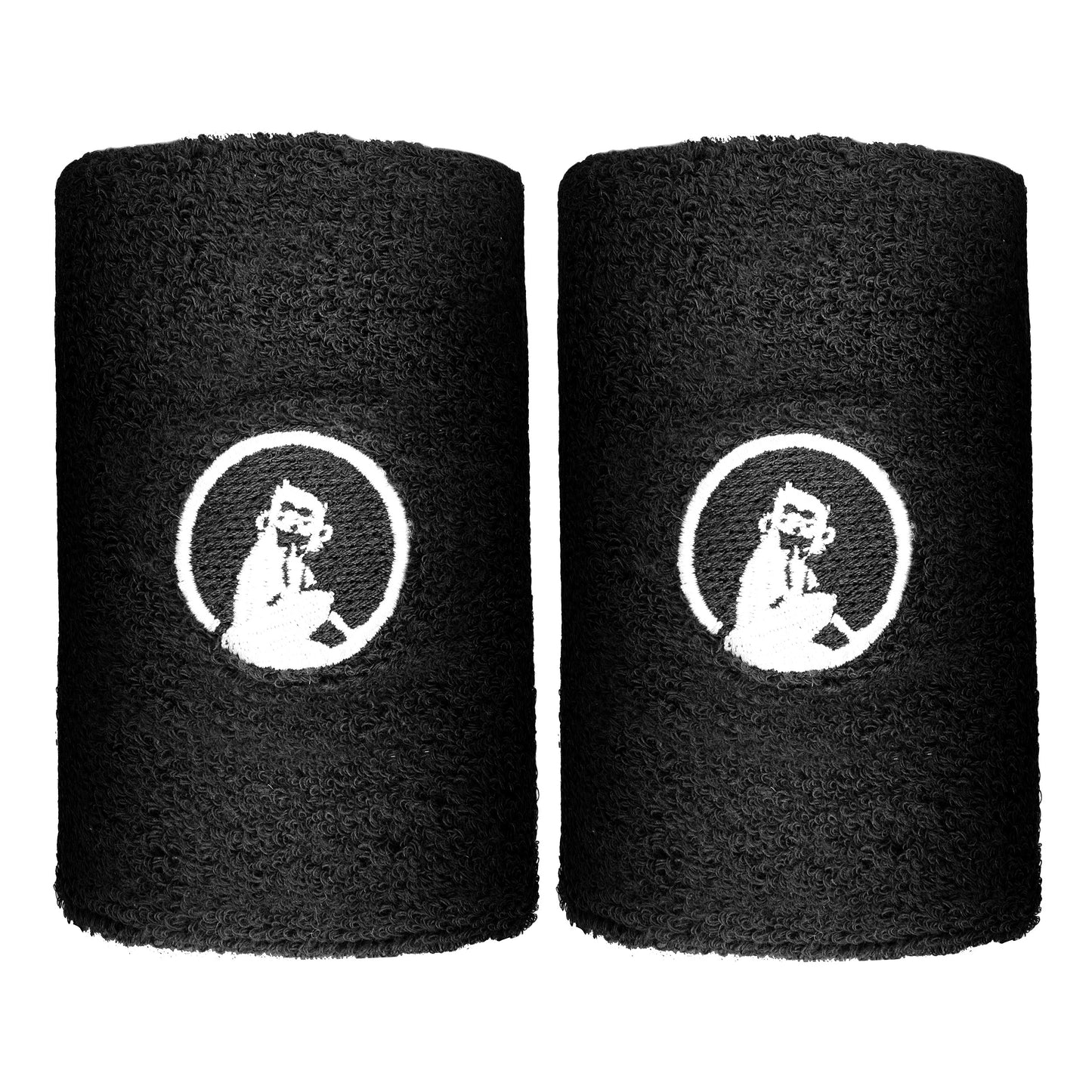 Quiet Please Zweetband Verpakking 2 stuks lang - zwart Quiet Please Zweetband Verpakking 2 stuks lang - zwart