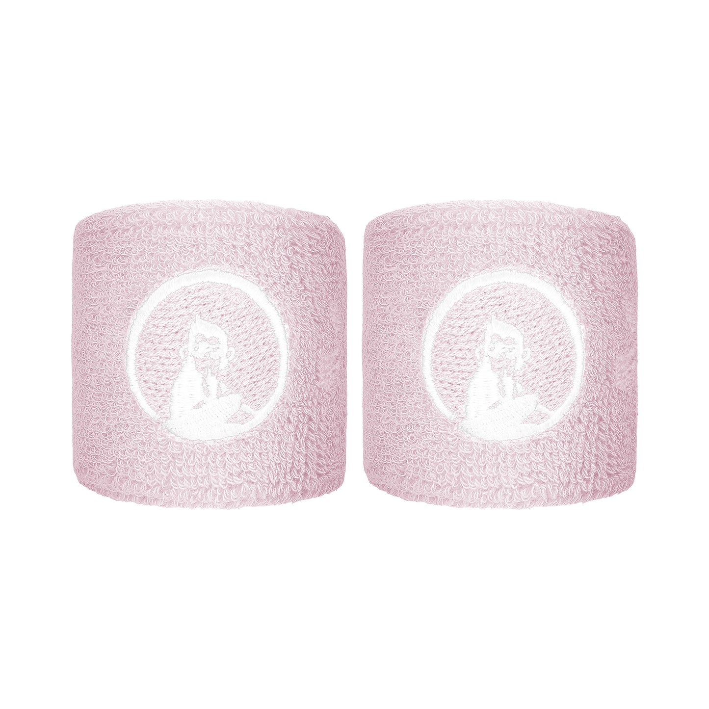 Quiet Please Zweetband Verpakking 2 stuks kort - mauve, wit Quiet Please Zweetband Verpakking 2 stuks kort - mauve, wit