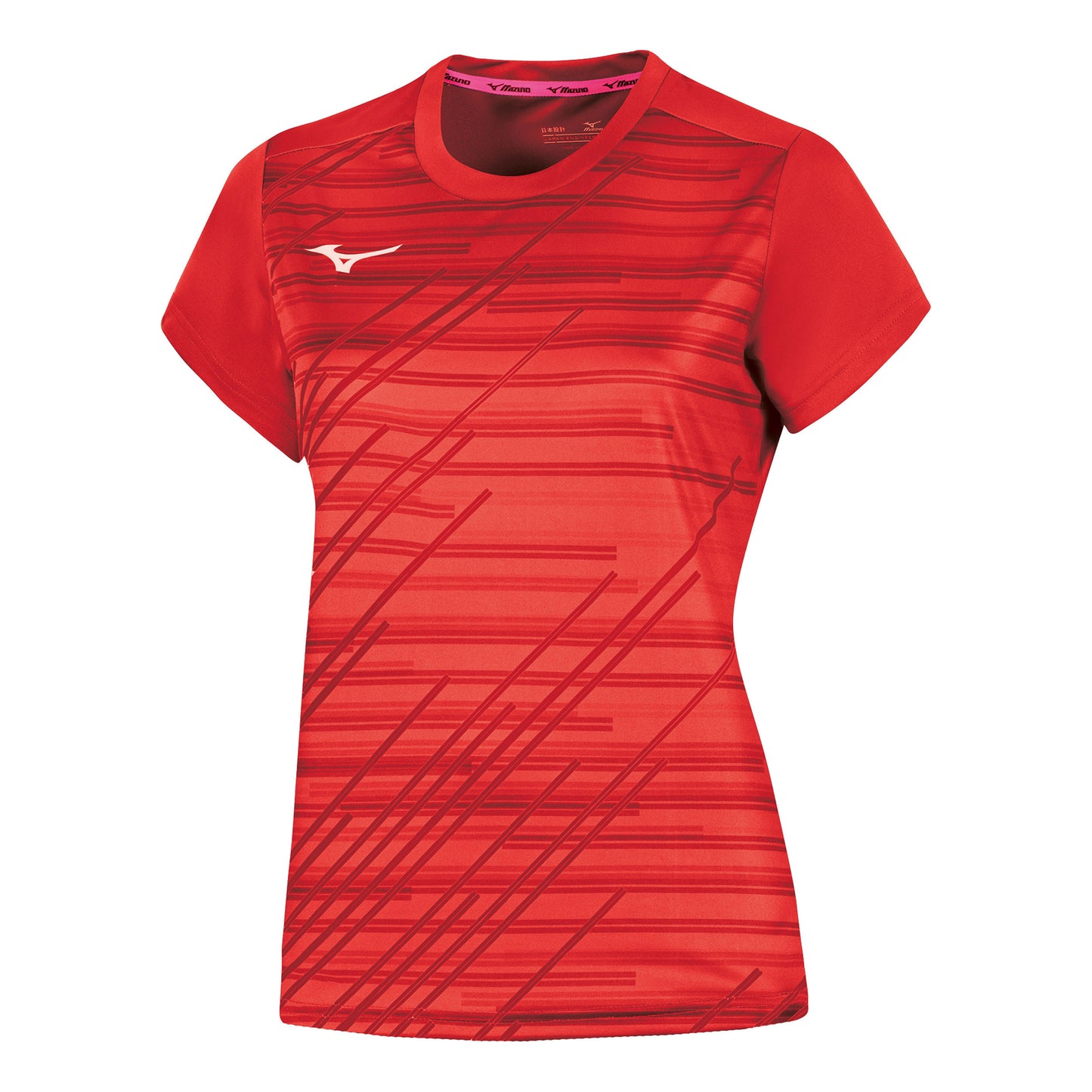 Mizuno Team Chiba T-shirt Dames-rood Mizuno Team Chiba T-shirt Dames-rood