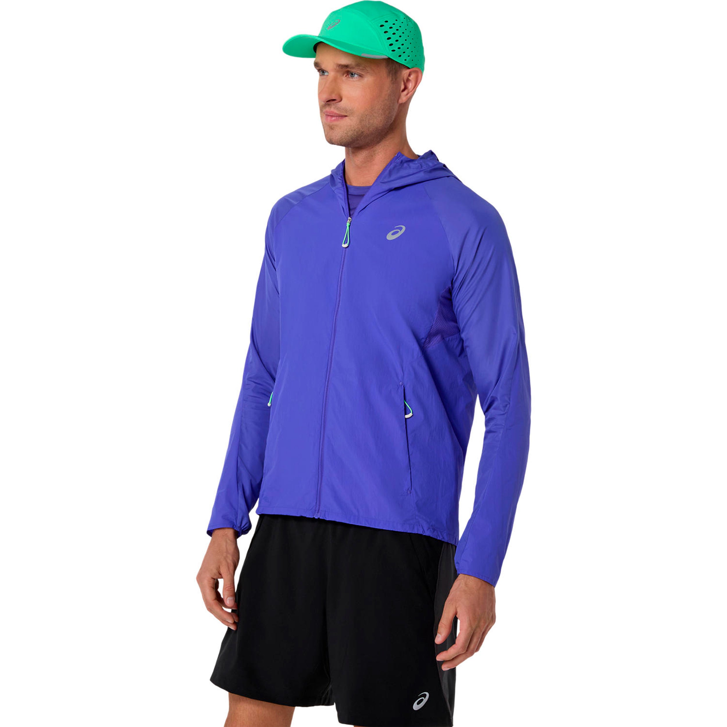Road Packable Jacket Hardloopjas Heren - blauw, groen | Tennis-Point