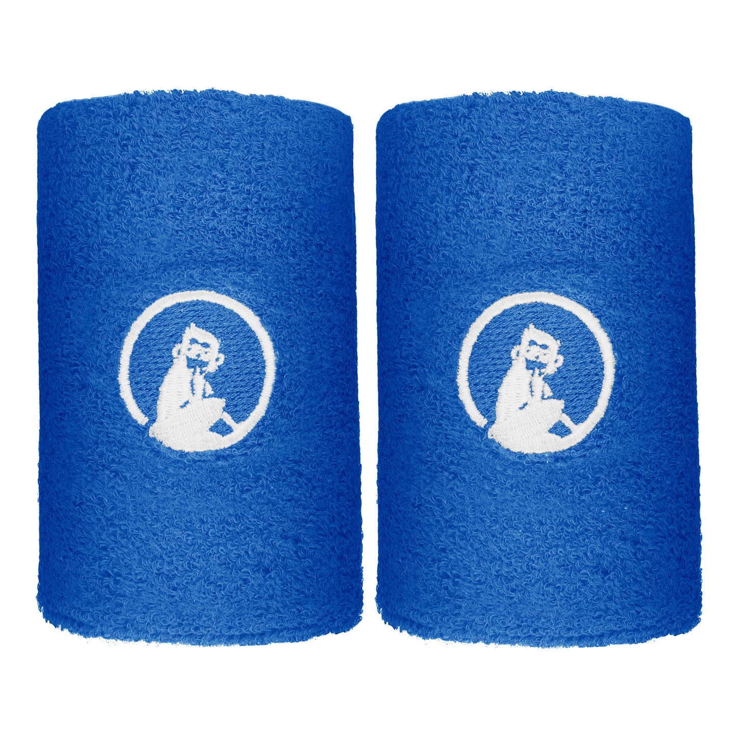 Quiet Please Zweetband Verpakking 2 stuks lang - blauw, wit Quiet Please Zweetband Verpakking 2 stuks lang - blauw, wit