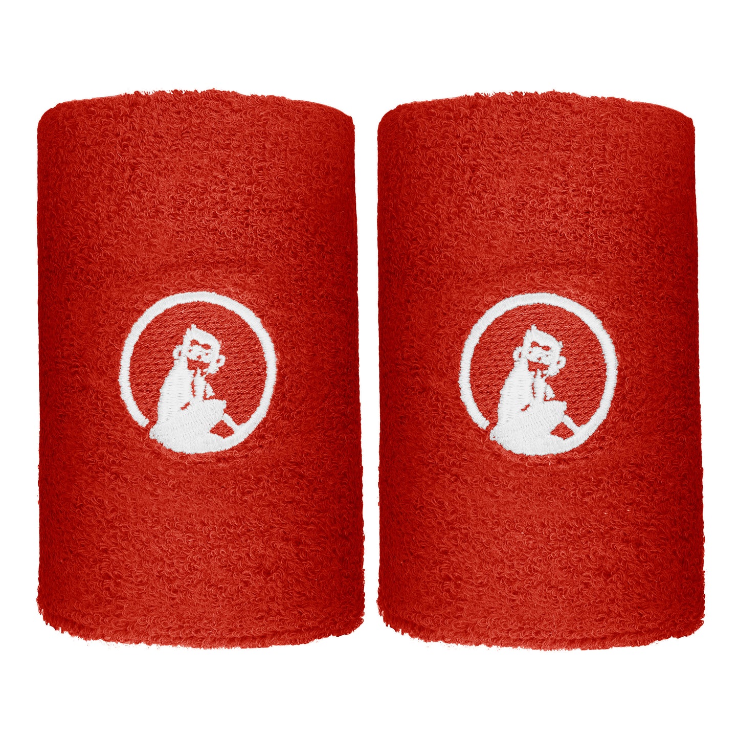 Quiet Please Zweetband Verpakking 2 stuks lang - rood, wit Quiet Please Zweetband Verpakking 2 stuks lang - rood, wit