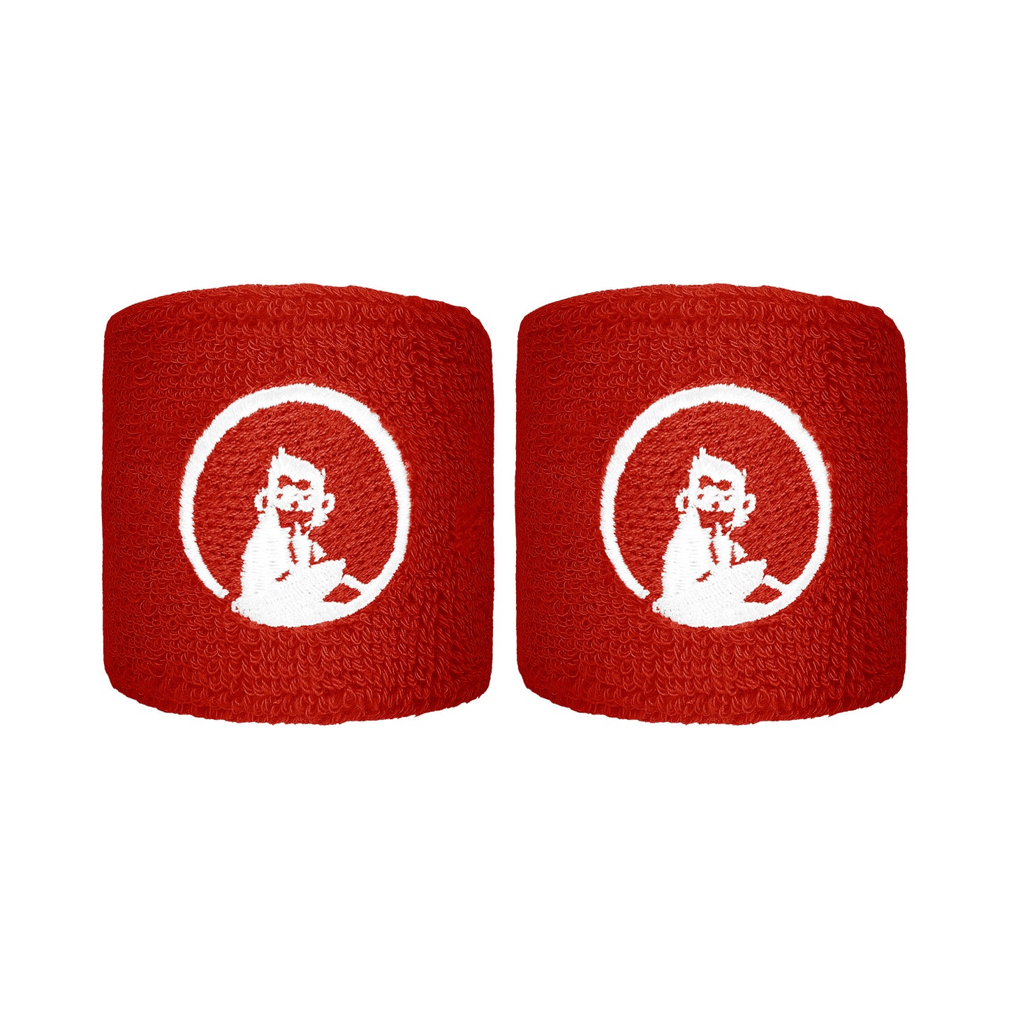 Quiet Please Zweetband Verpakking 2 stuks kort - rood, wit Quiet Please Zweetband Verpakking 2 stuks kort - rood, wit