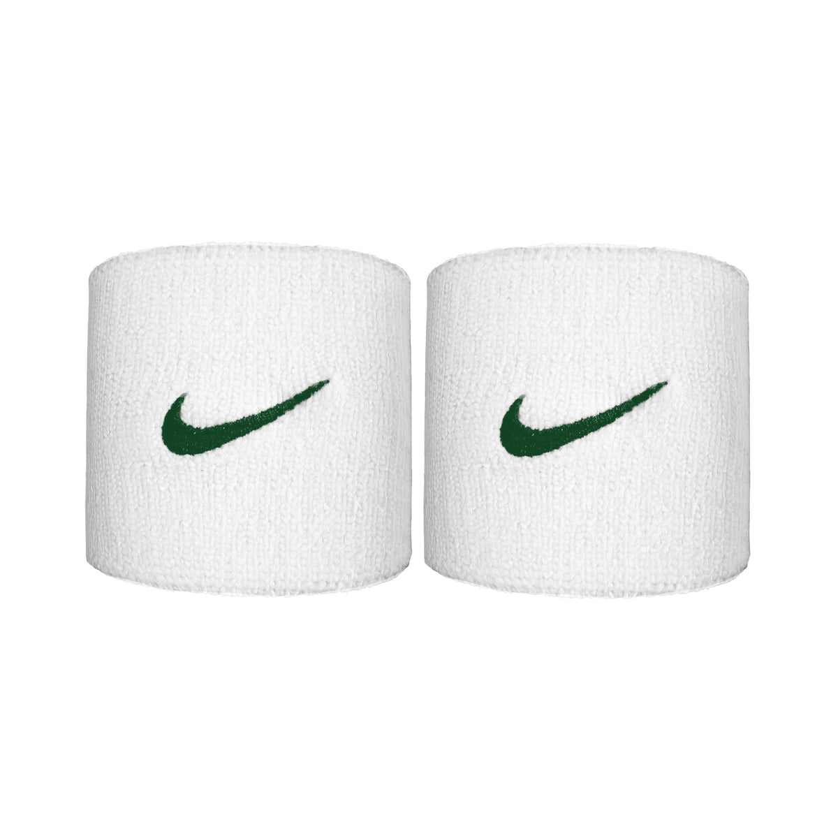 Nike Premier Zweetband Verpakking 2 stuks kort - wit, donkergroen Nike Premier Zweetband Verpakking 2 stuks kort - wit, donkergroen