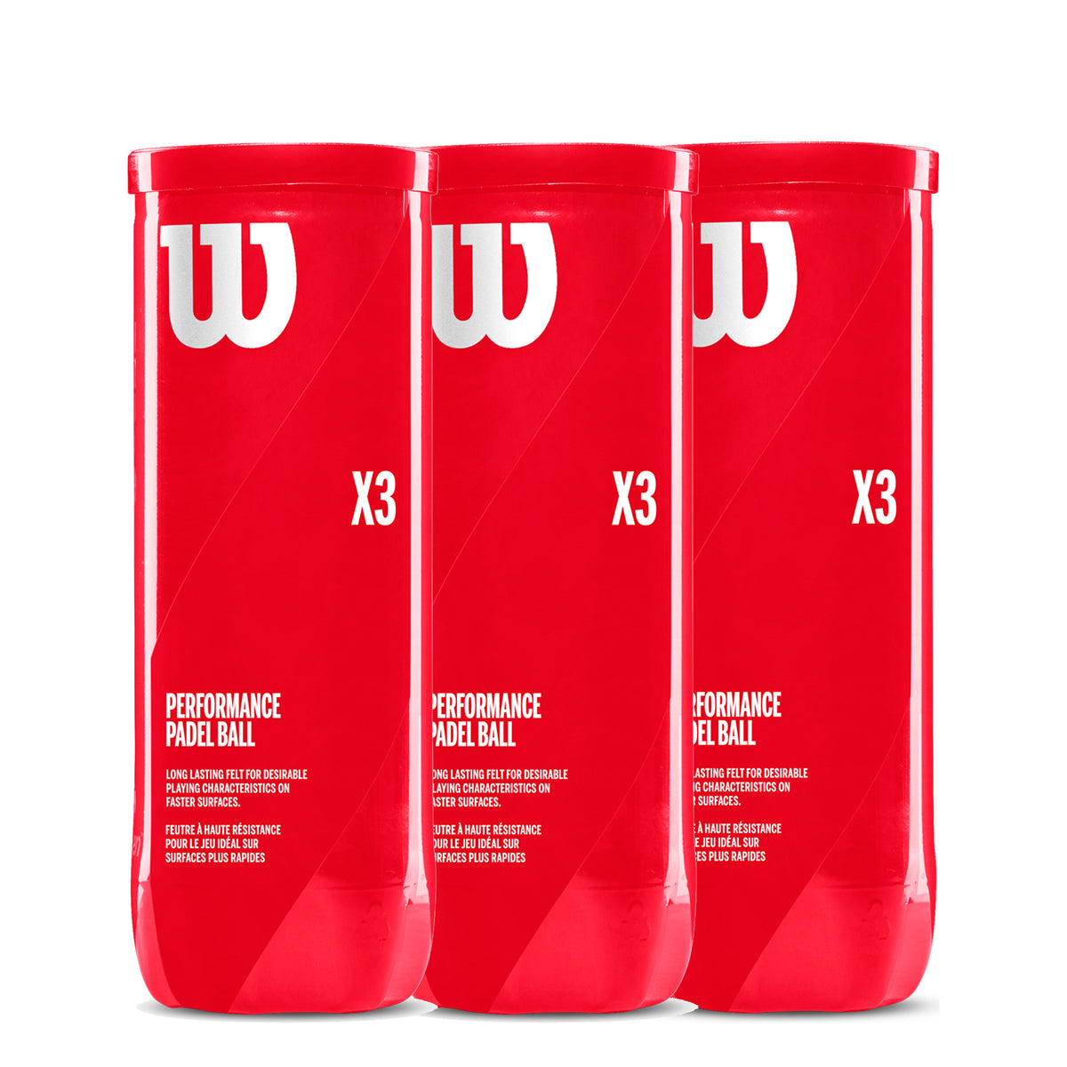 Wilson 3x verpakking 3 stuks Padel X3 Ball Wilson 3x verpakking 3 stuks Padel X3 Ball