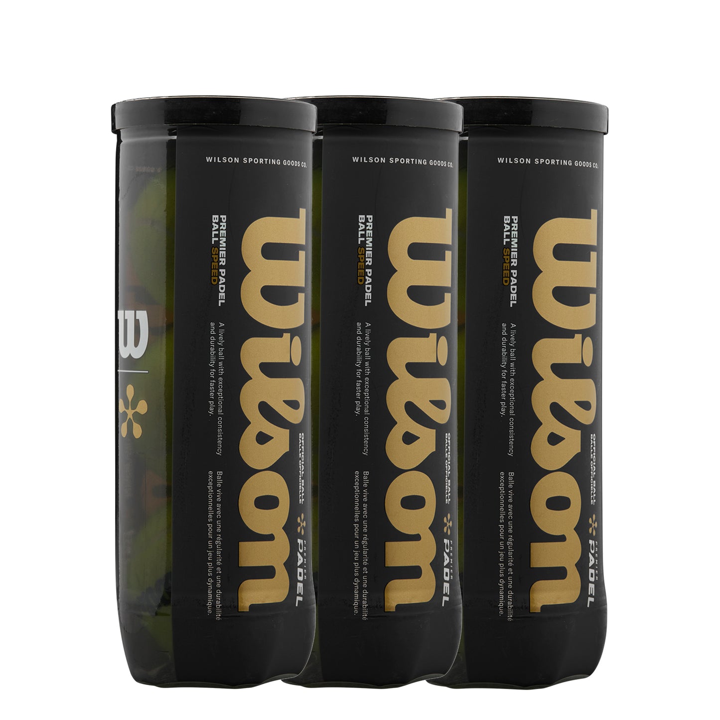 Wilson 3x verpakking 3 stuks Premier Padel Speed X3 Wilson 3x verpakking 3 stuks Premier Padel Speed X3