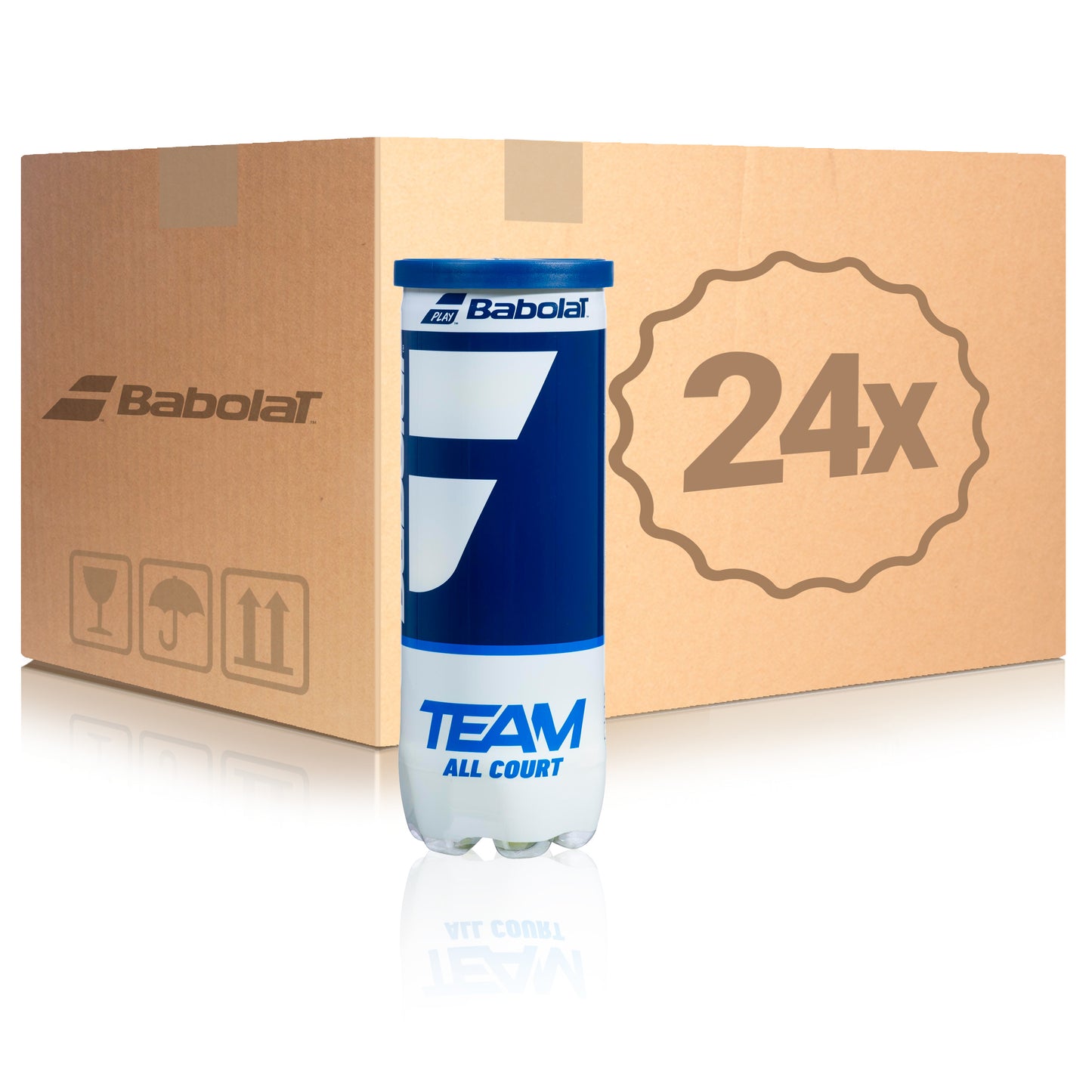 Babolat 24x verpakking 3 stuks Team All Court In een doos Babolat 24x verpakking 3 stuks Team All Court In een doos