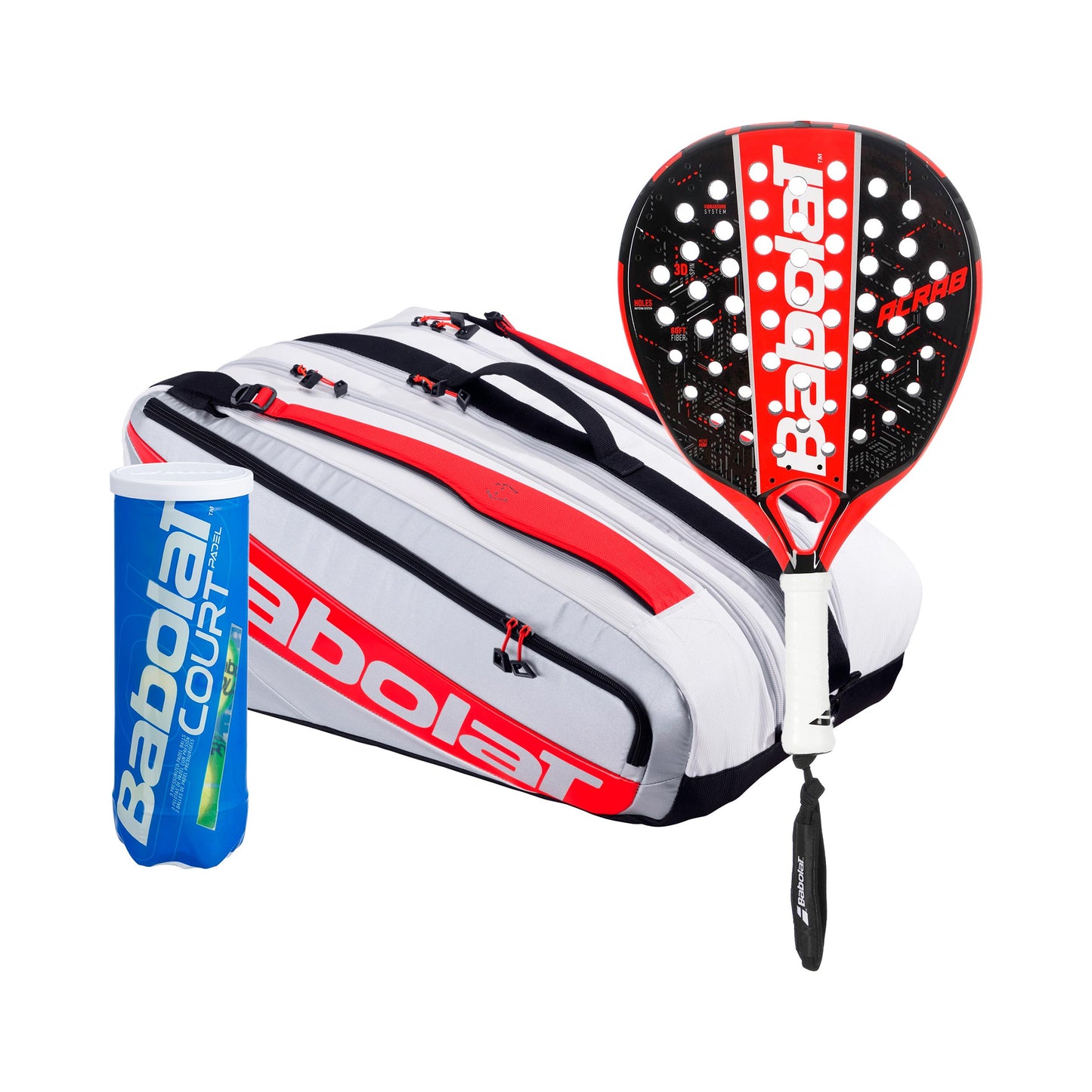 Babolat Verpakking 3 stuks ACRAB Plus rackettas, Plus balverpakking Babolat Verpakking 3 stuks ACRAB Plus rackettas, Plus balverpakking