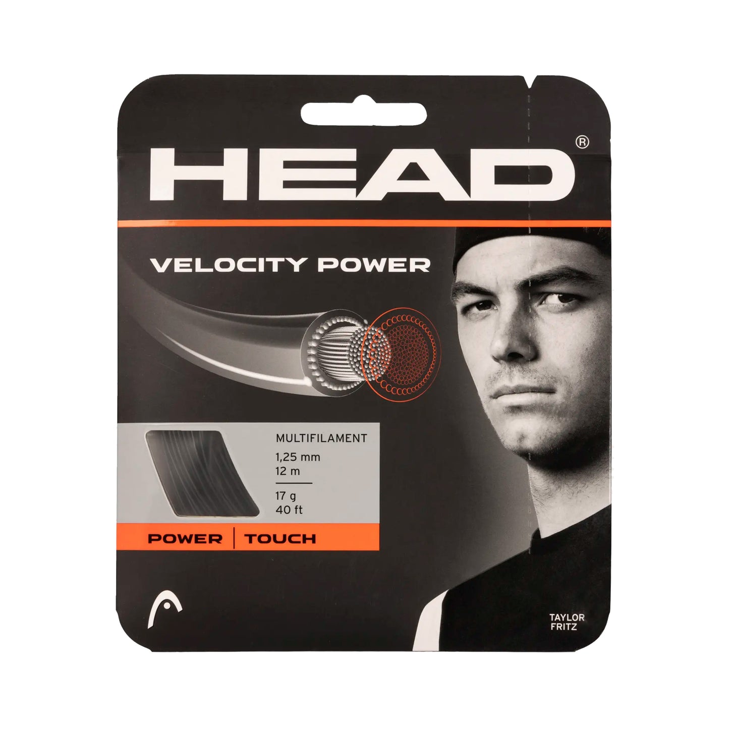 HEAD Velocity MLT Power Set snaren 12m - zwart HEAD Velocity MLT Power Set snaren 12m - zwart
