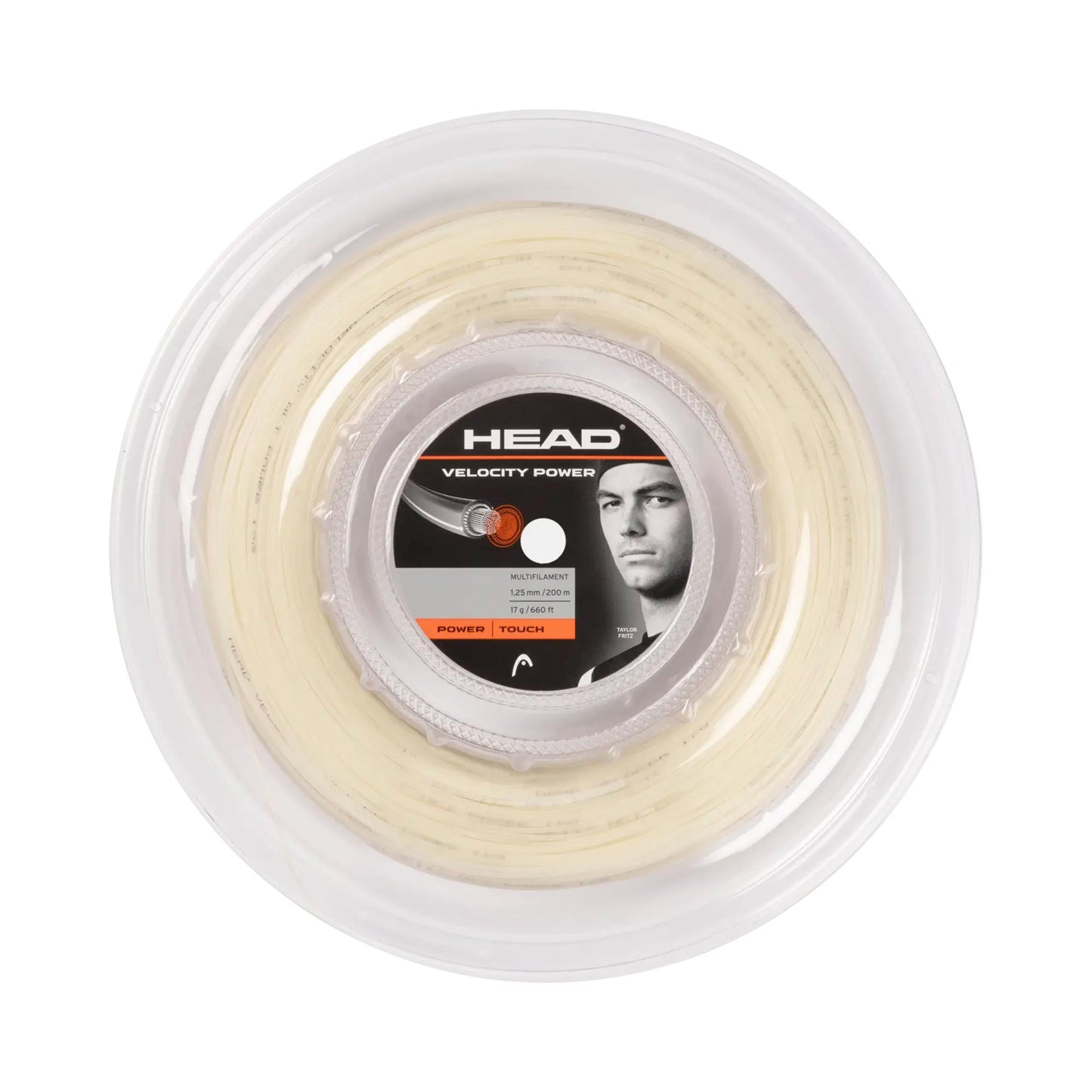 HEAD Velocity MLT Power Rol snaren 200m - natuurlijke kleuren HEAD Velocity MLT Power Rol snaren 200m - natuurlijke kleuren