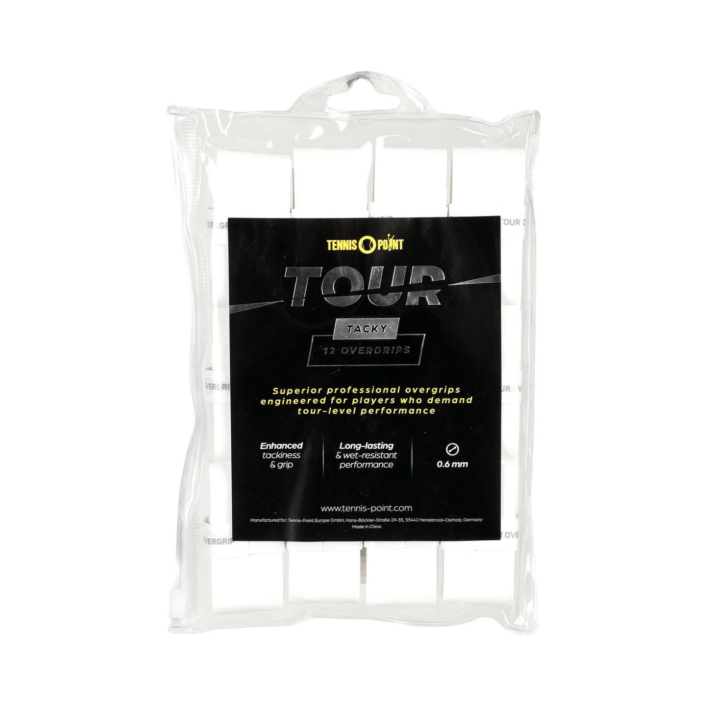 Tennis-Point Tour Tacky Verpakking 12 stuks - wit Tennis-Point Tour Tacky Verpakking 12 stuks - wit