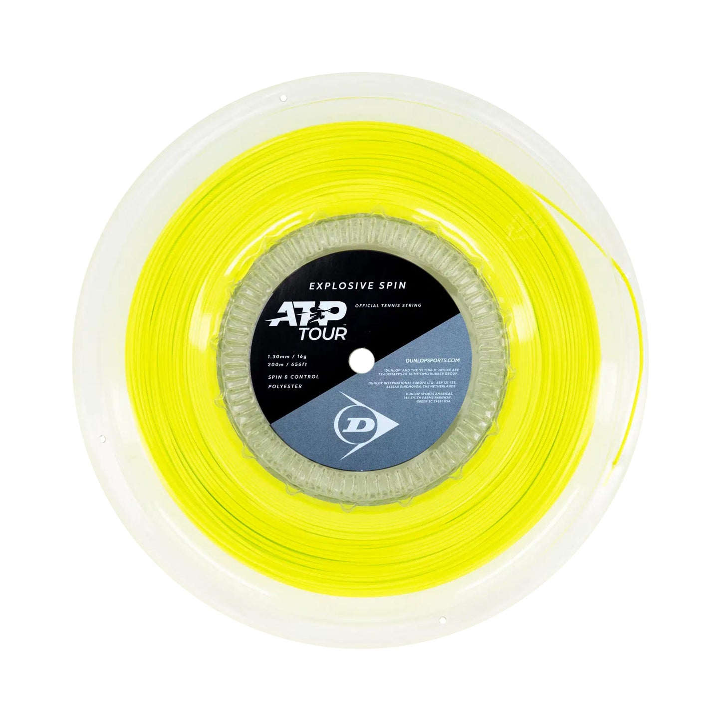 Dunlop Explosive Spin Rol snaren 200m - geel Dunlop Explosive Spin Rol snaren 200m - geel