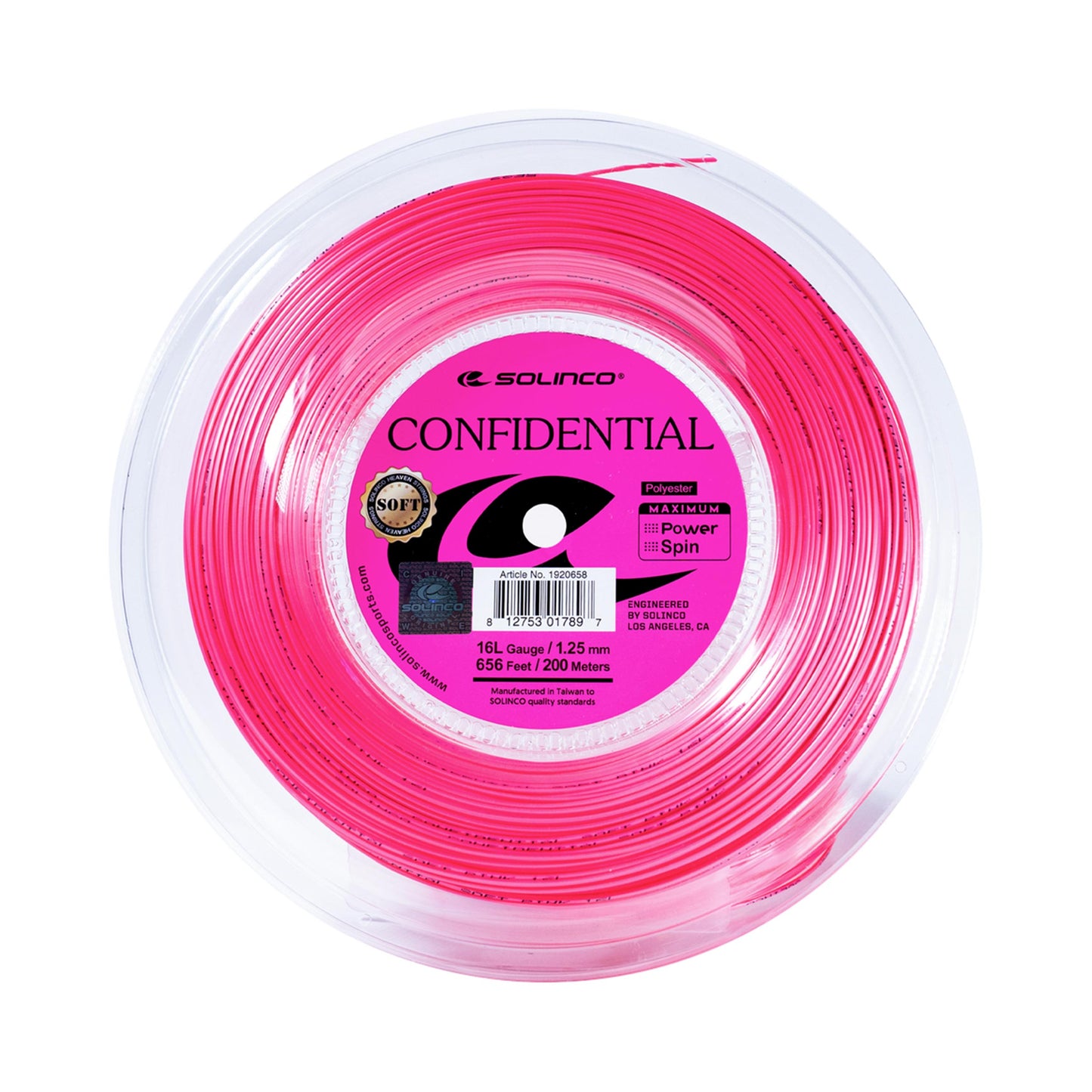 Solinco Confidential Soft Rol snaren 200m - roze Solinco Confidential Soft Rol snaren 200m - roze