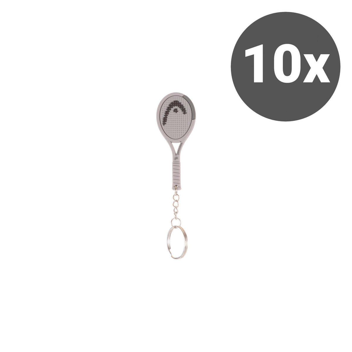 HEAD Squared Sleutelhangers Verpakking 10 stuks - grijs HEAD Squared Sleutelhangers Verpakking 10 stuks - grijs