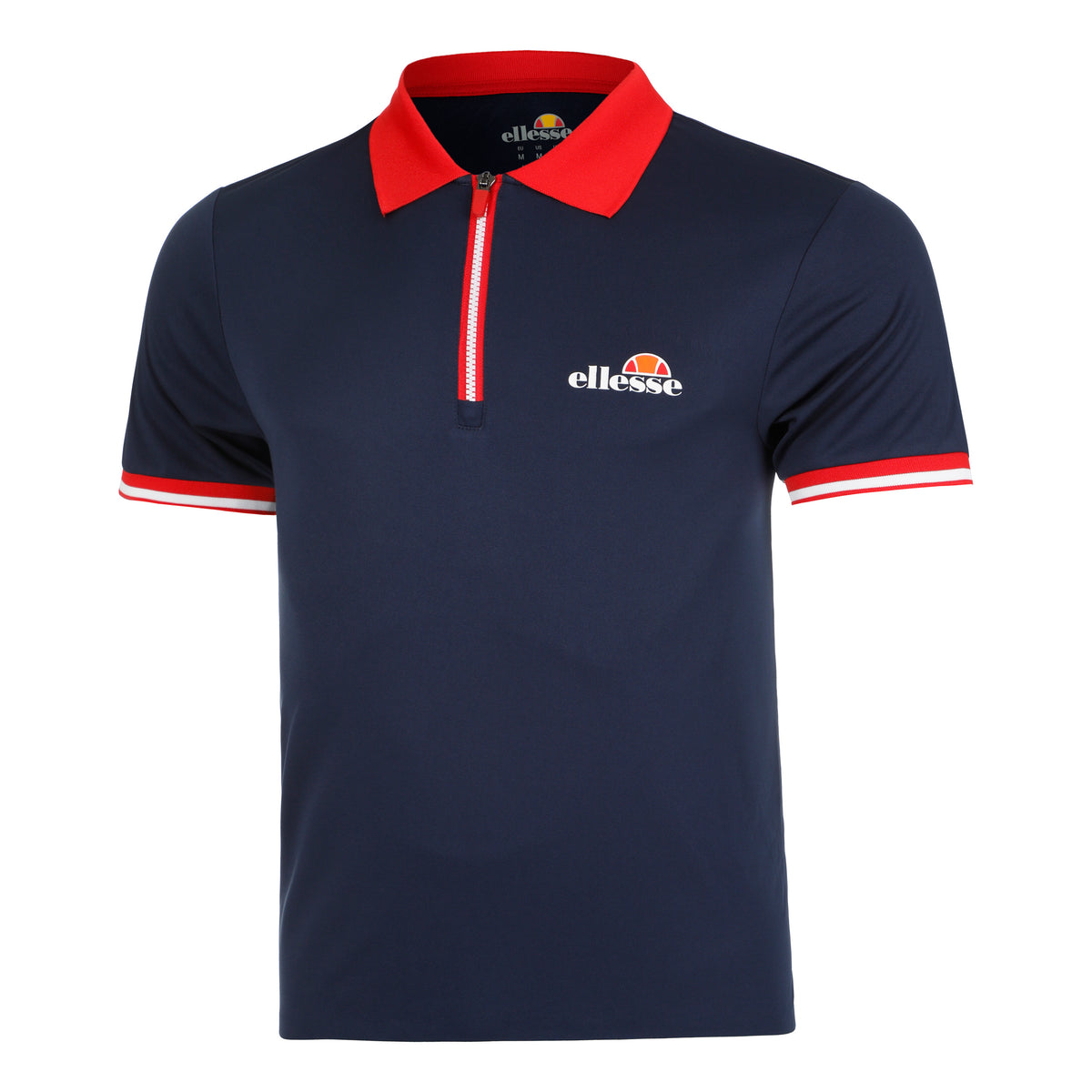 Ellesse Coolidge Polo Heren - donkerblauw, rood